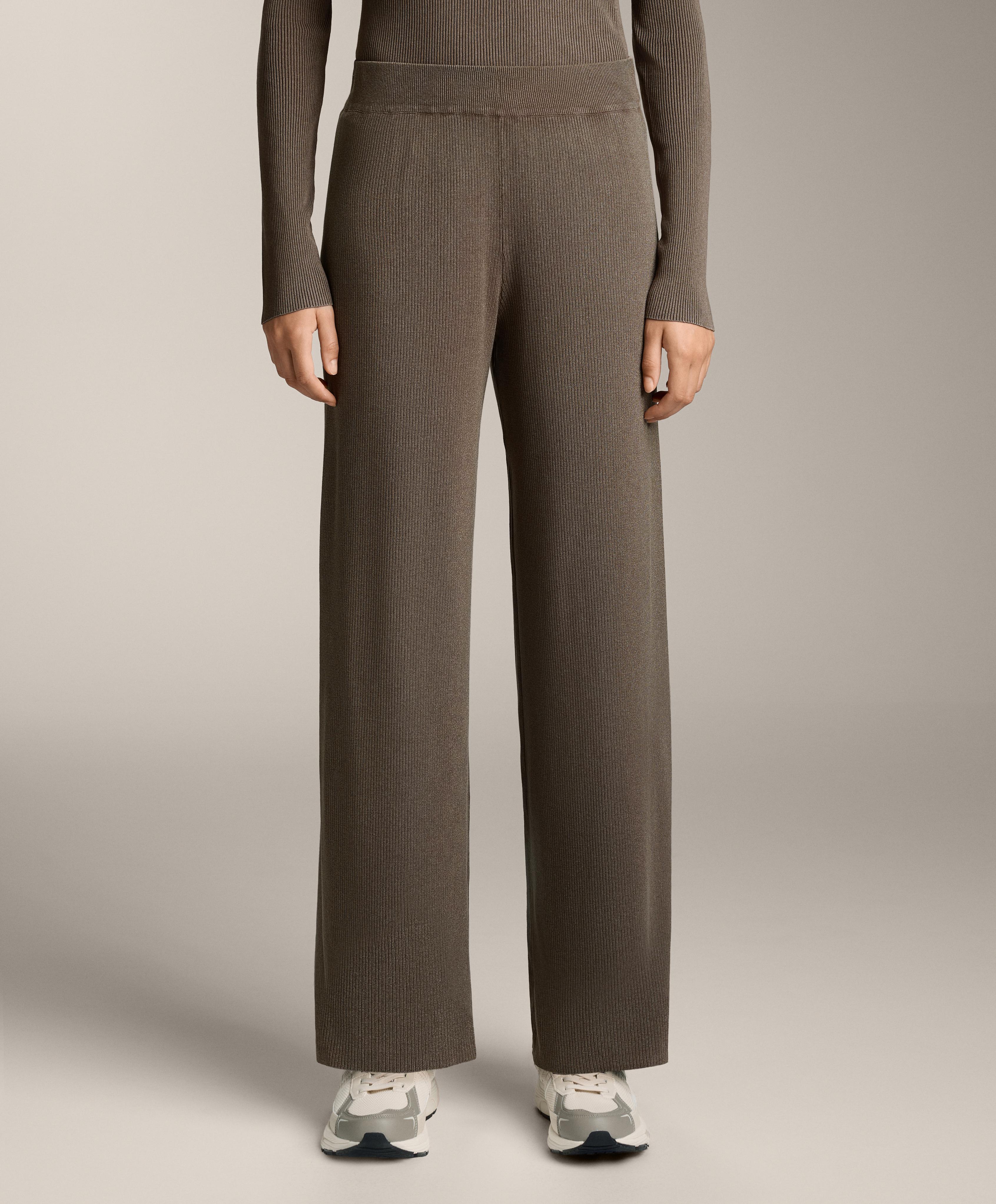 Pantaloni in maglia a costine Pantaloni in maglia a costine