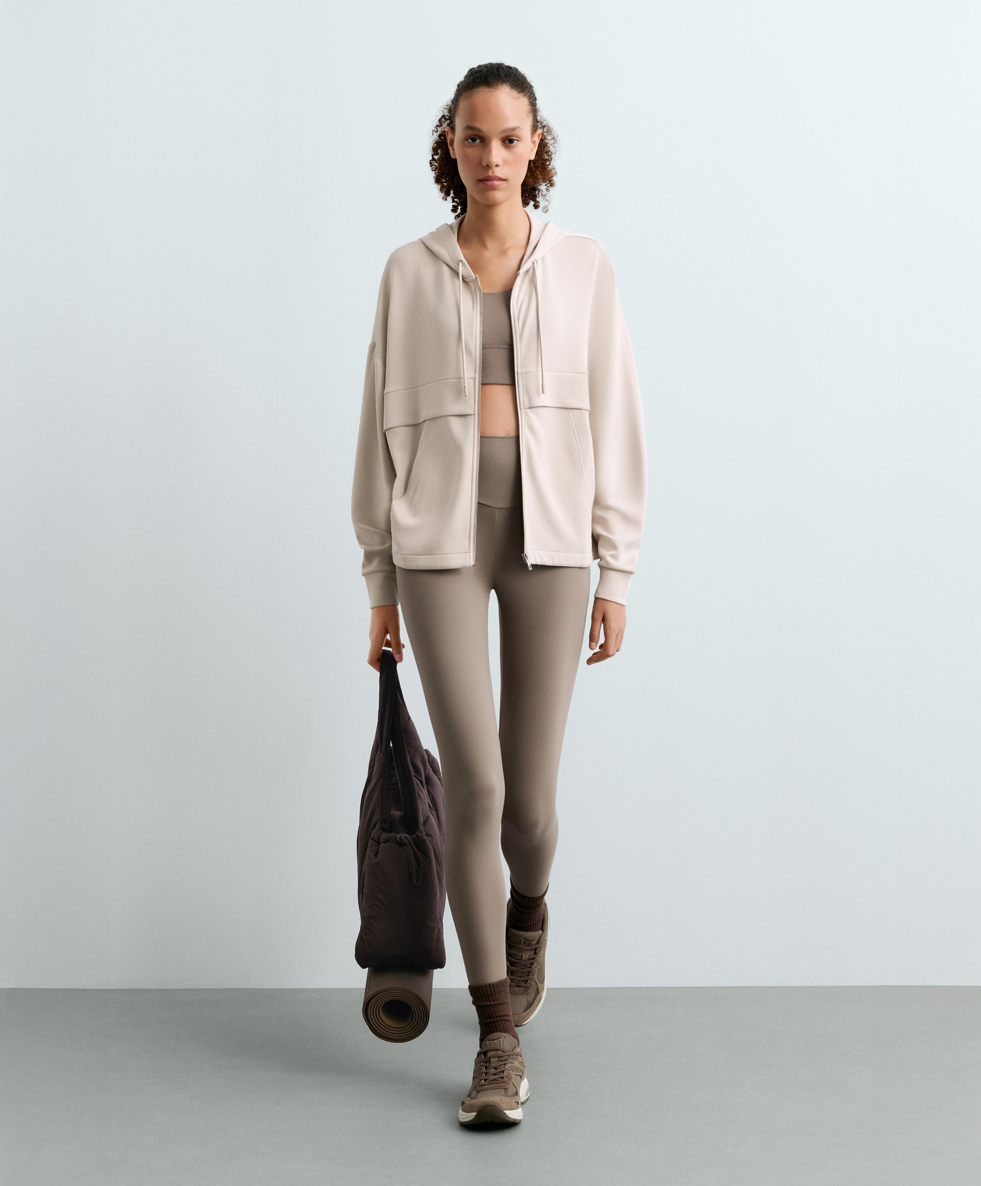 Soft-touch jacket with modal — PALE MINK