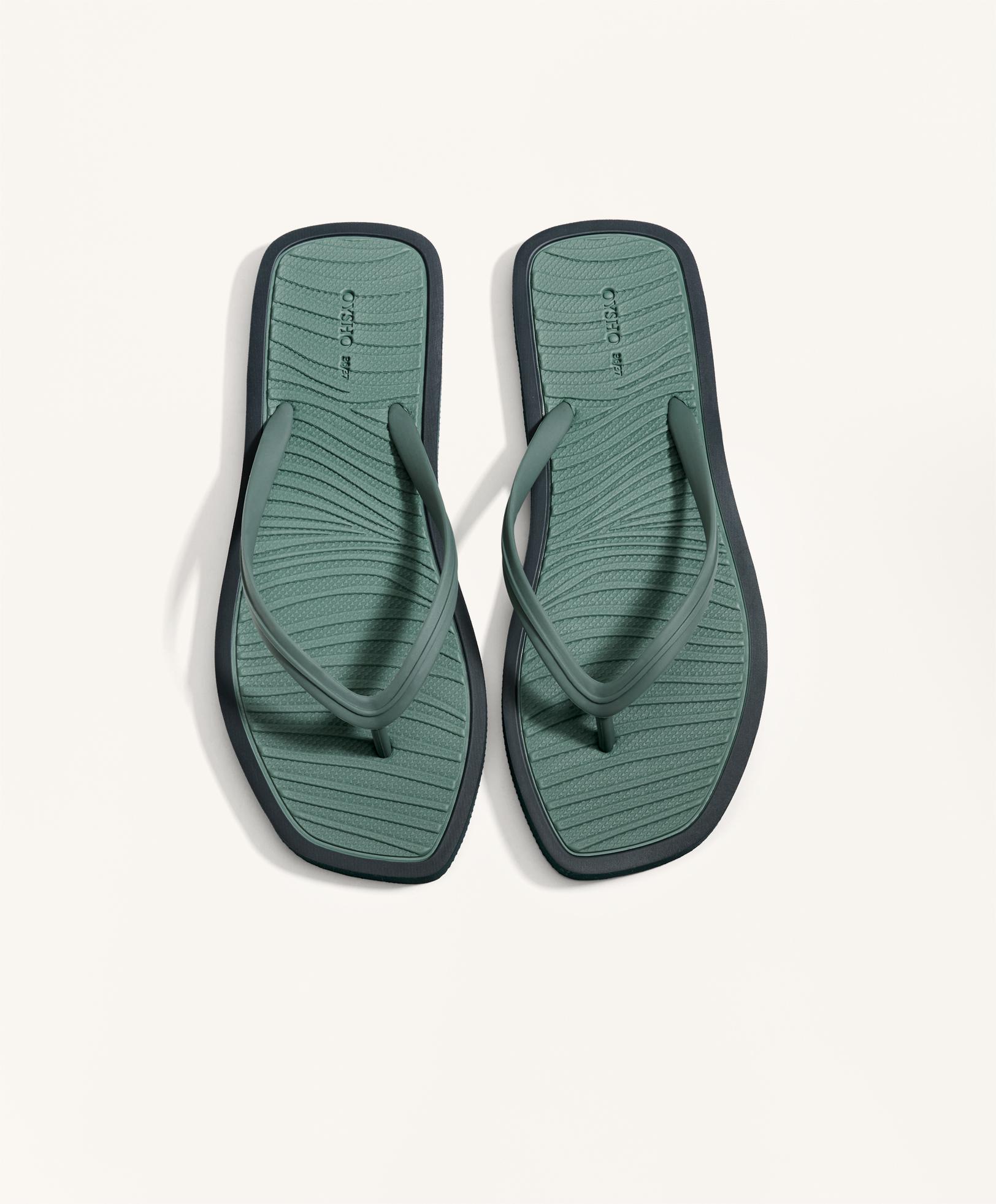 Textured beachwear sandals - Sale