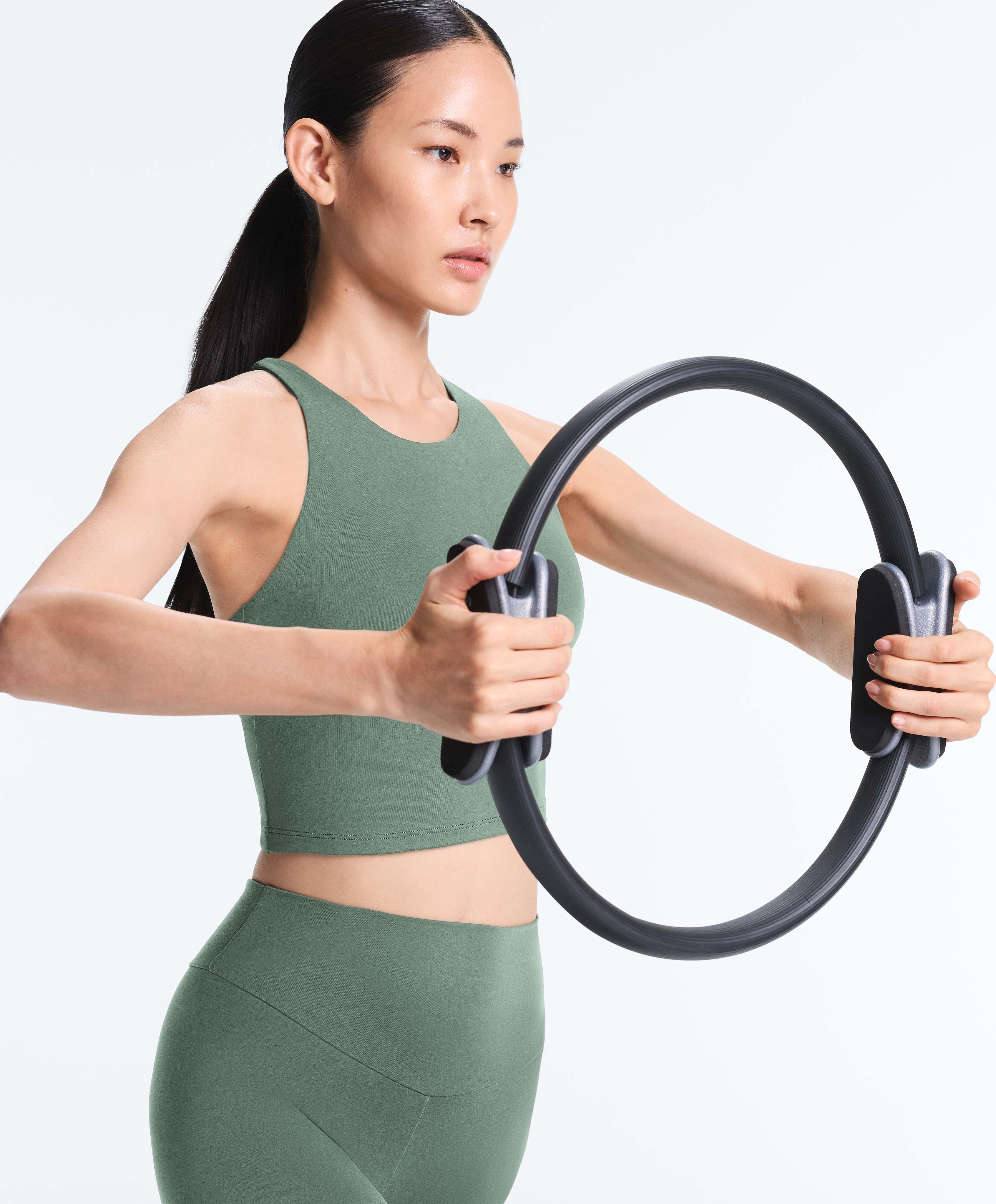 Comfortlux strappy tank top with cups — DARK GREEN