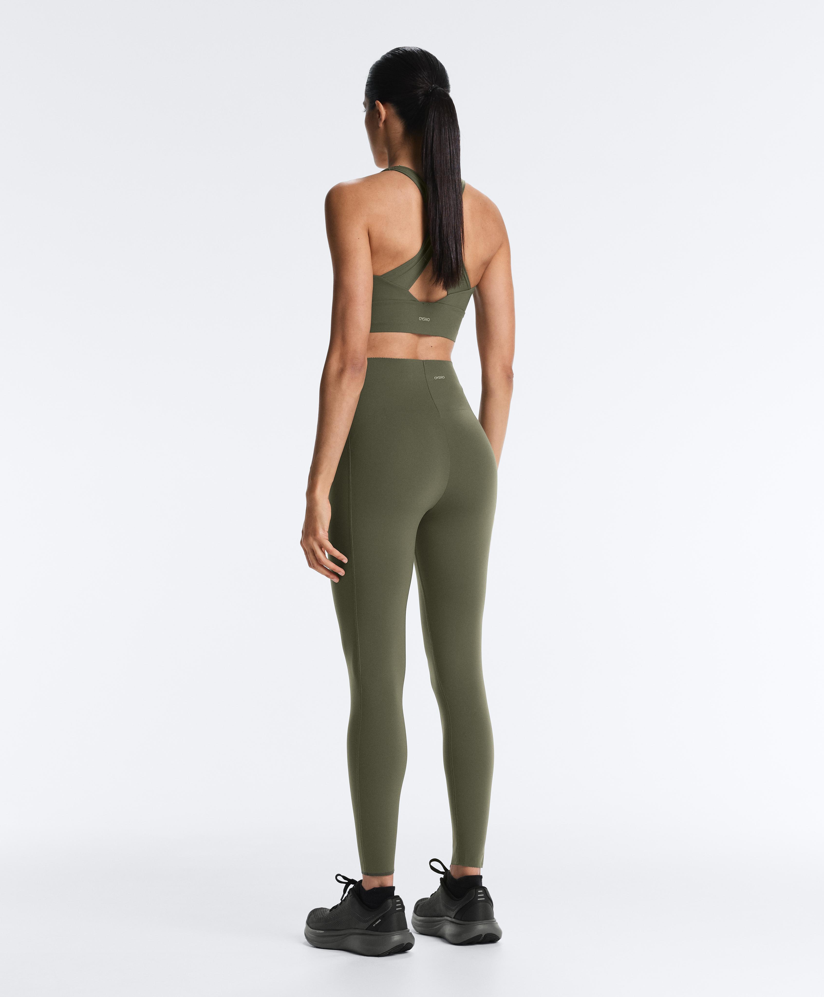 Medium-support Light Touch crossover bra — KHAKI