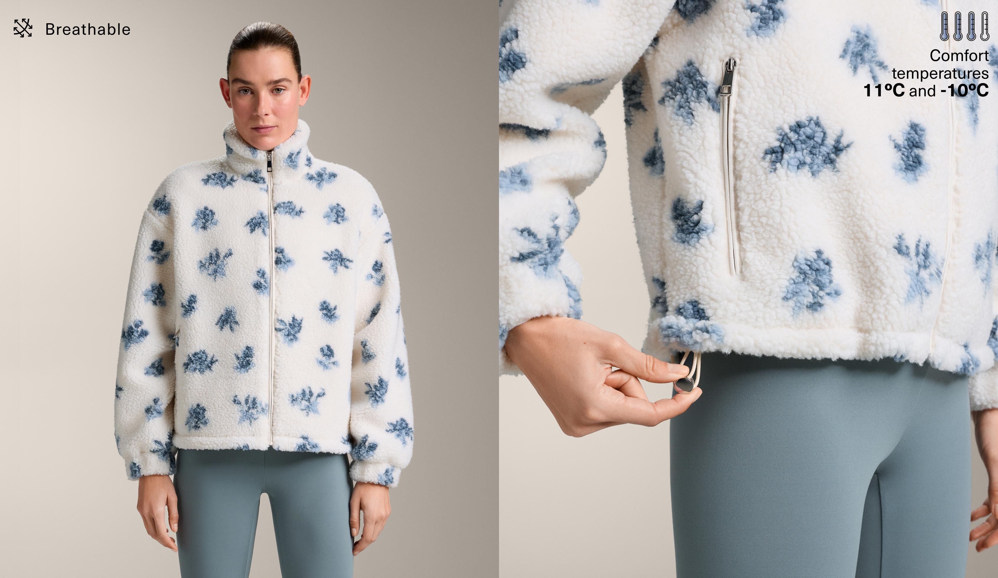 Floral faux-shearling jacket Floral faux-shearling jacket