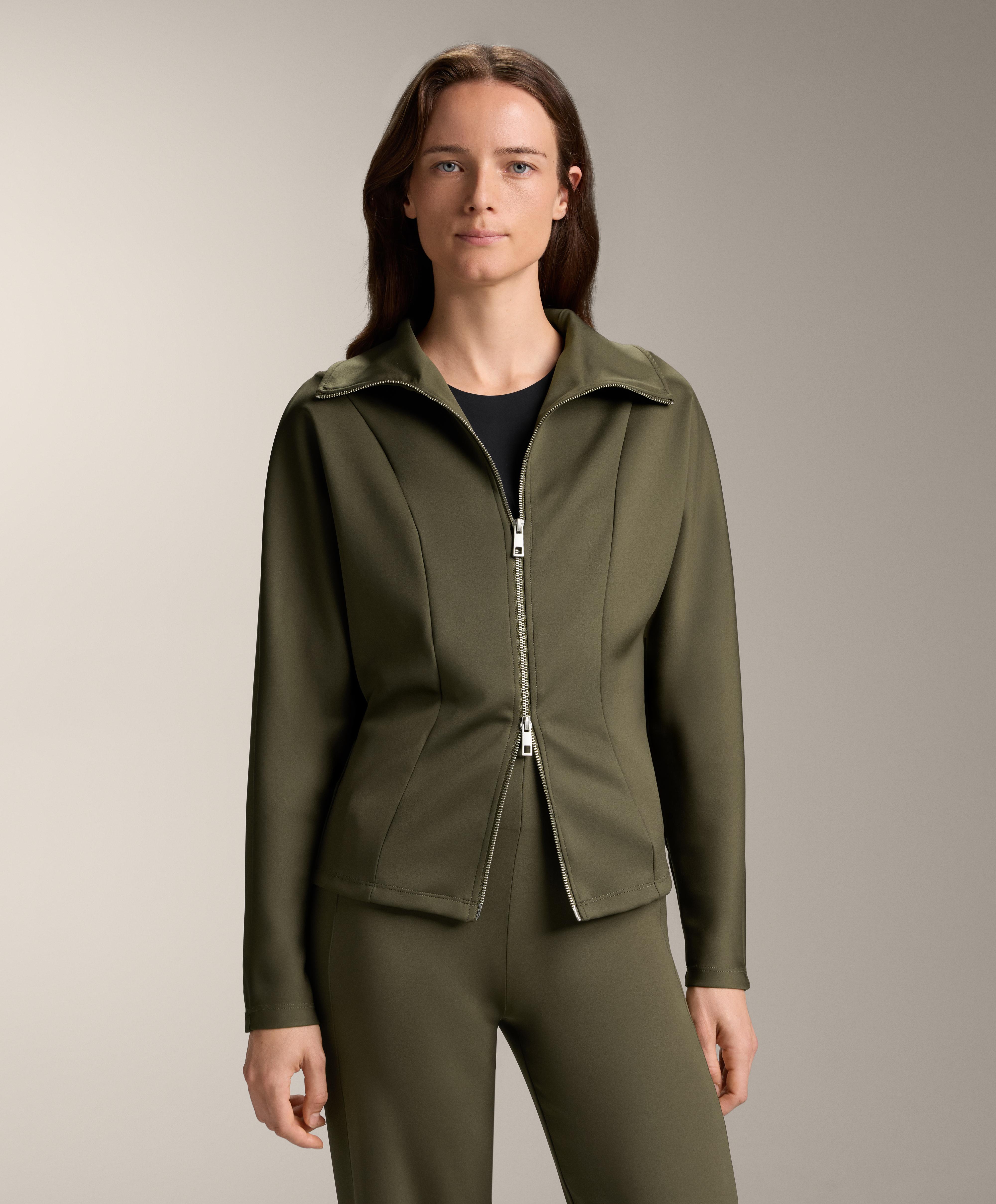Double-zip neoprene-effect jacket Double-zip neoprene-effect jacket