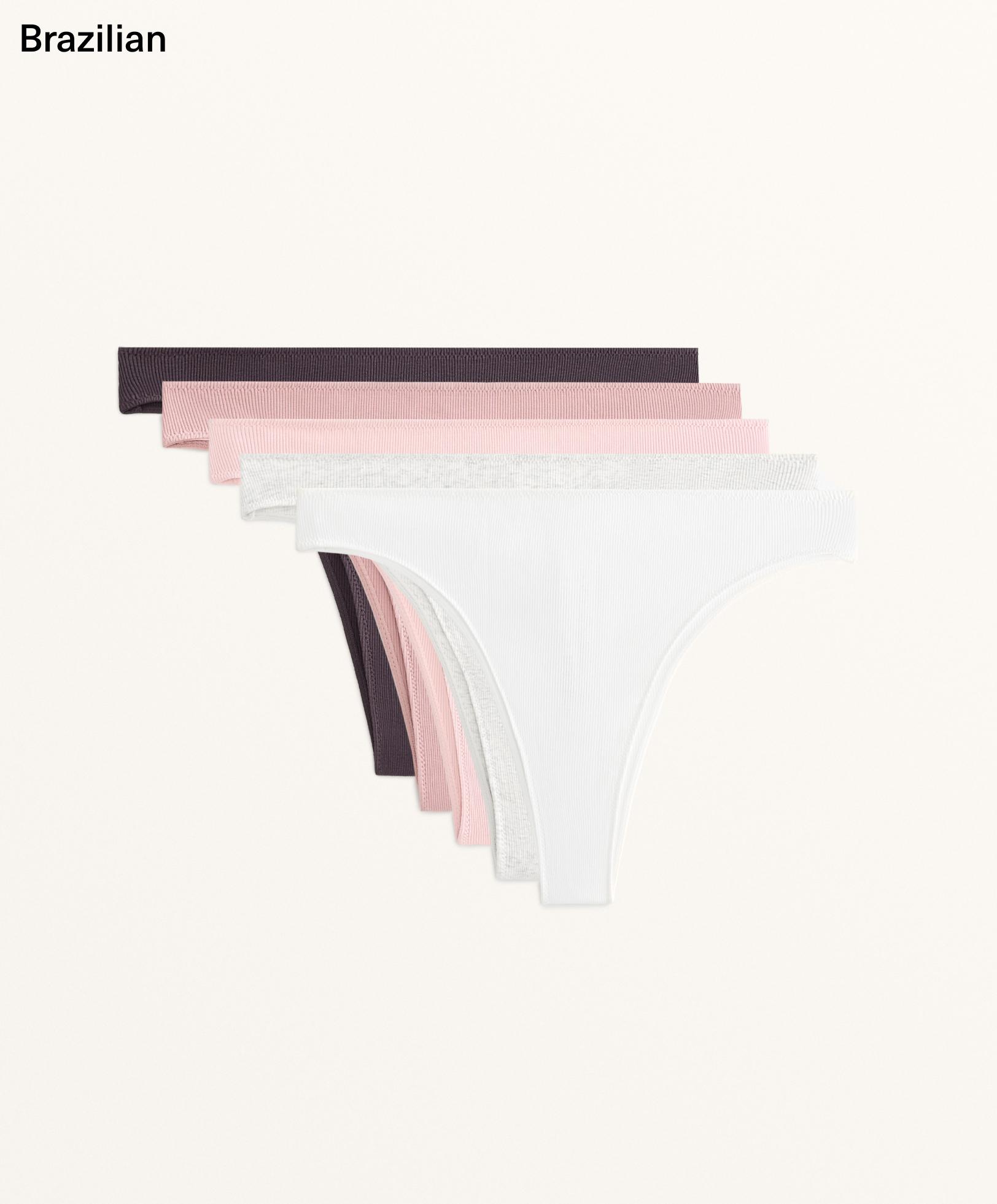 5 سراويل داخلية برازيلية ممزوجة بالقطن