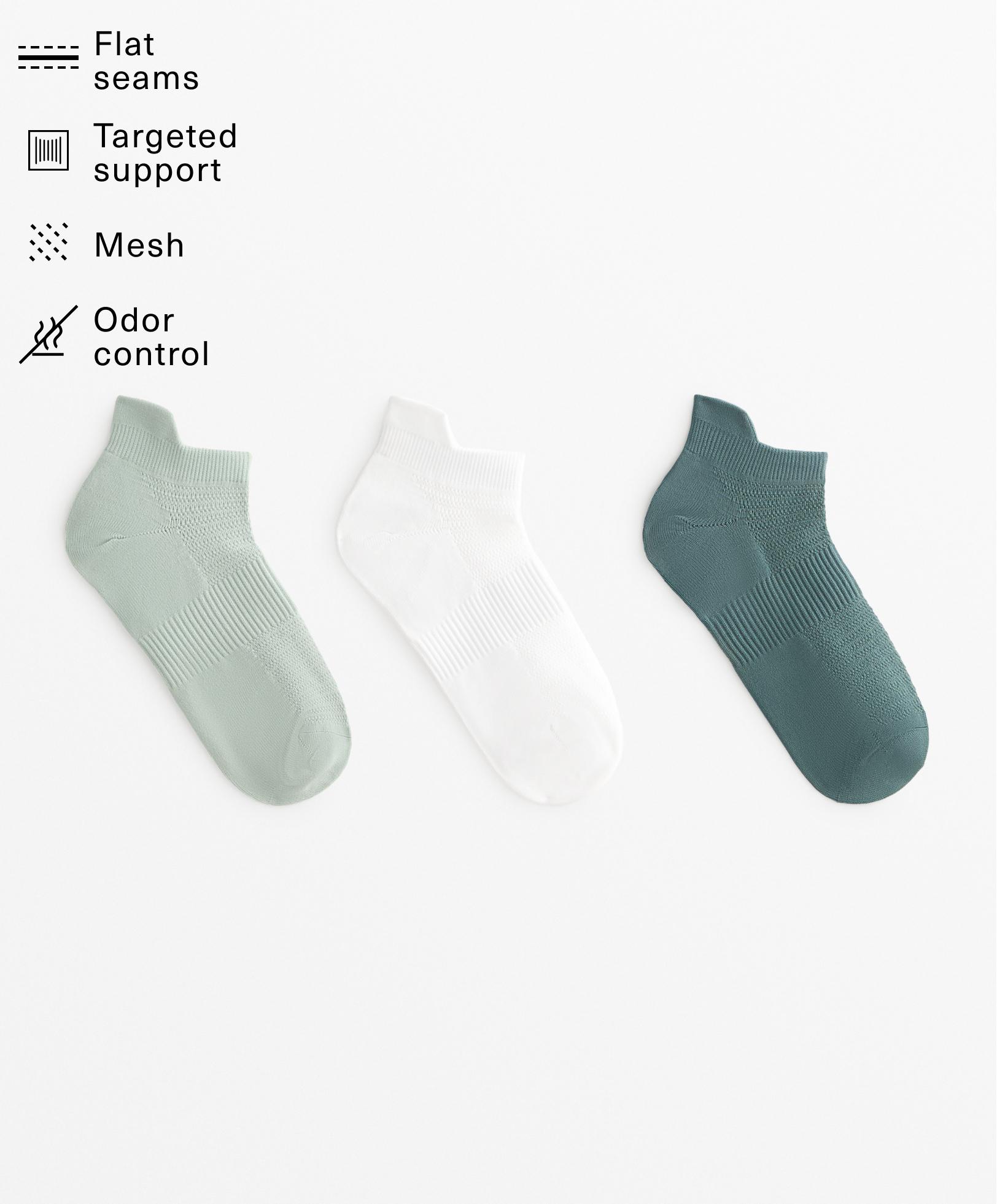 3 pares de calcetines sneaker lengüeta mezcla poliamida