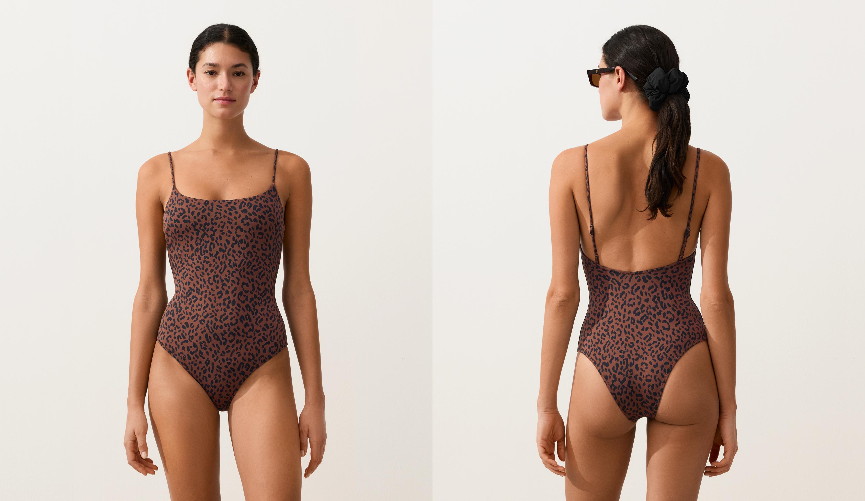 Купальник з леопардовим принтом