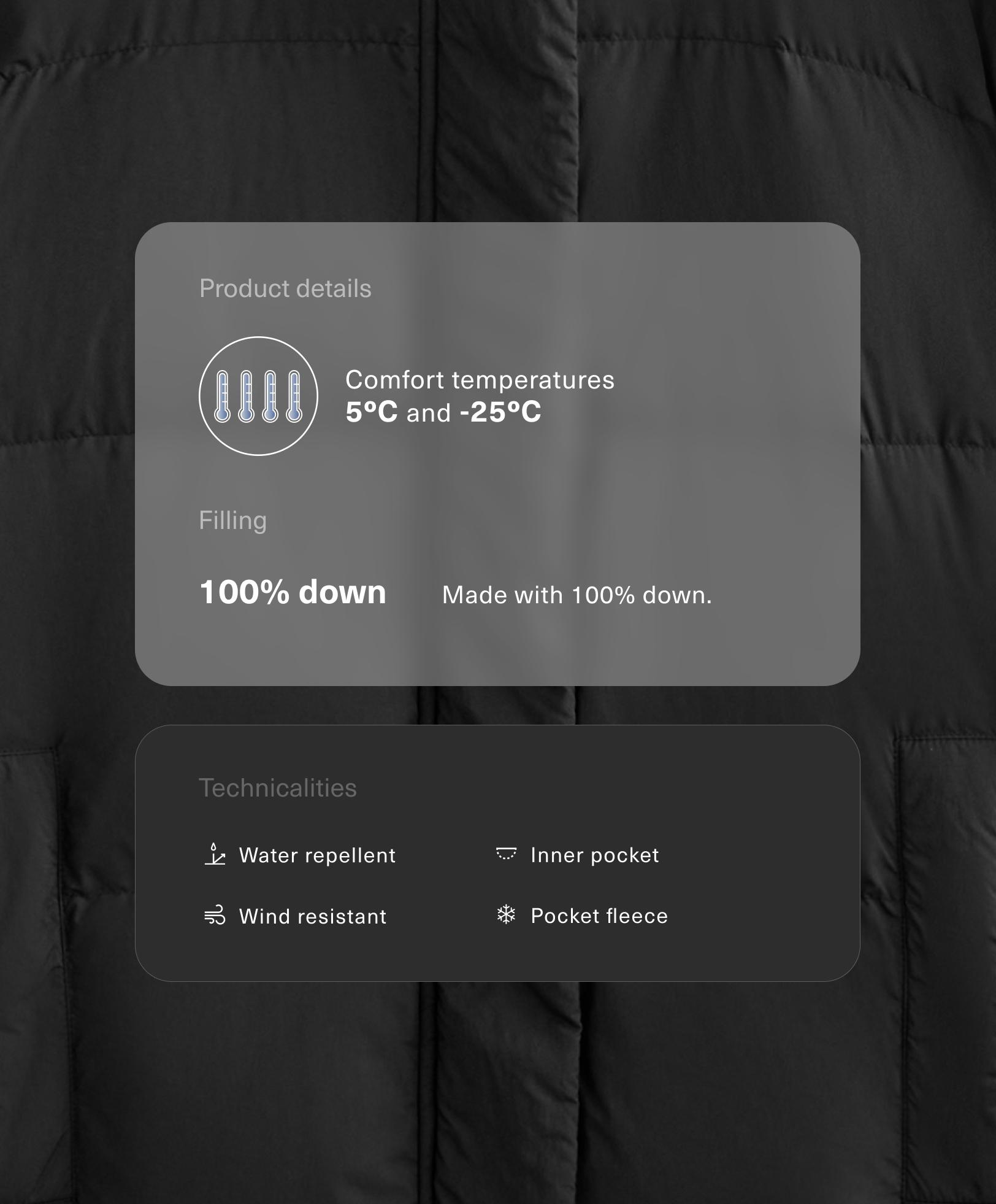 Duga puf jakna 100% perje Duga puf jakna 100% perje