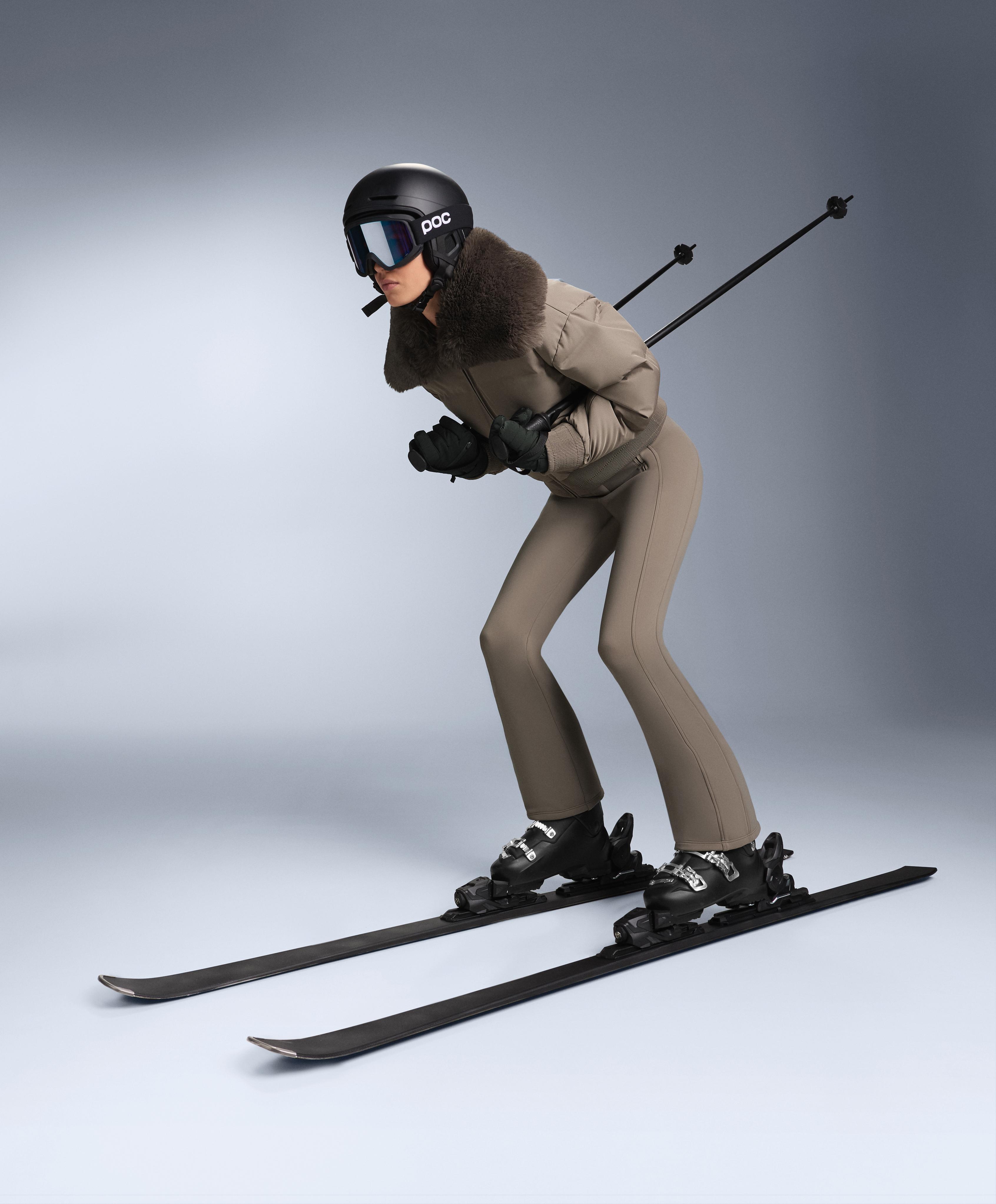 MINARDI PIUME SKI water-resistant 80% down and 20% feather jacket — DARK TAUPE