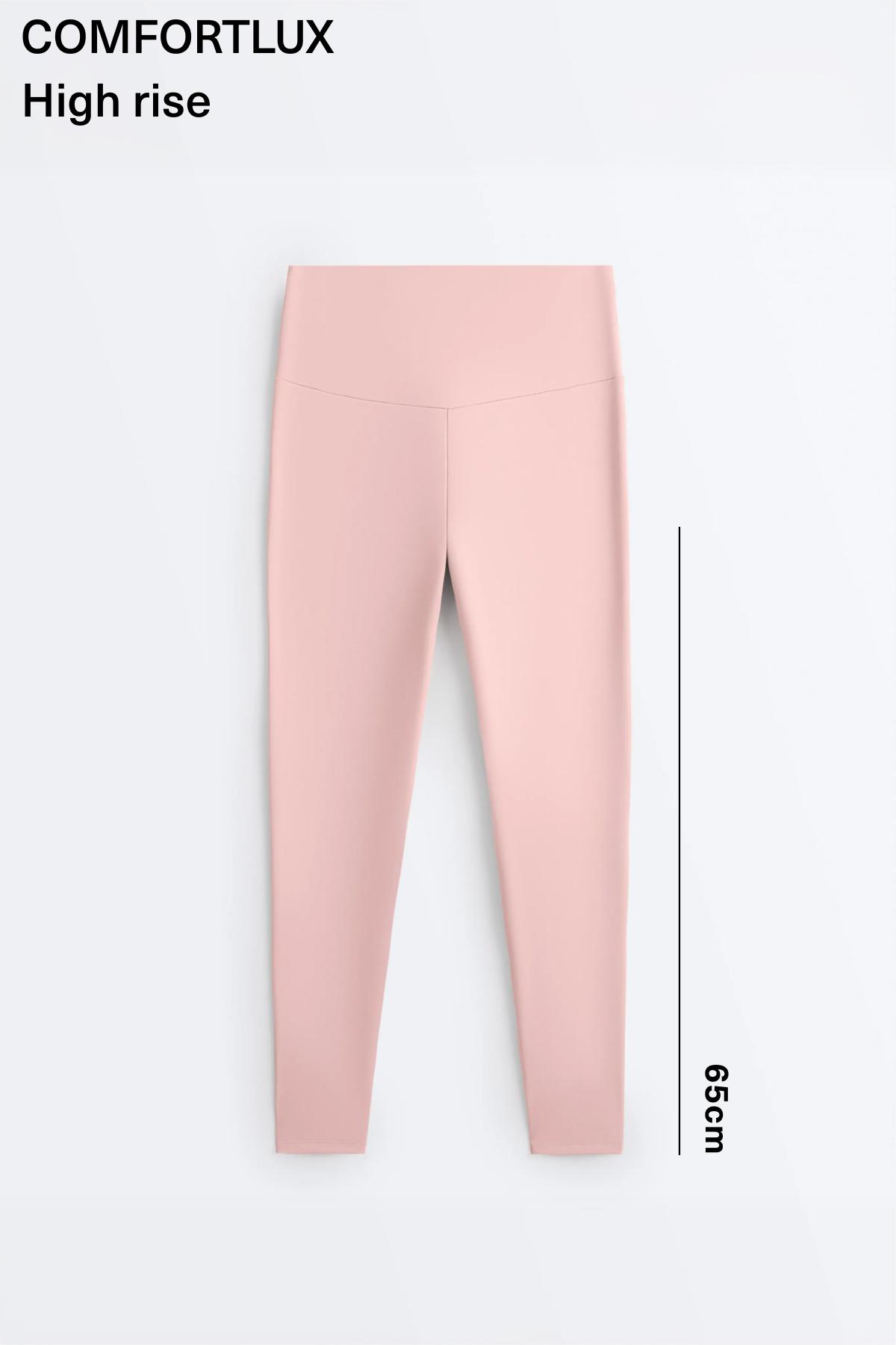 Comfortlux high-waisted ankle-length leggings — NUDE PINK
