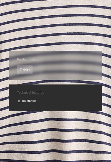 Relaxed long sleeve cotton-blend stripe t-shirt — MINK MELANGE 2