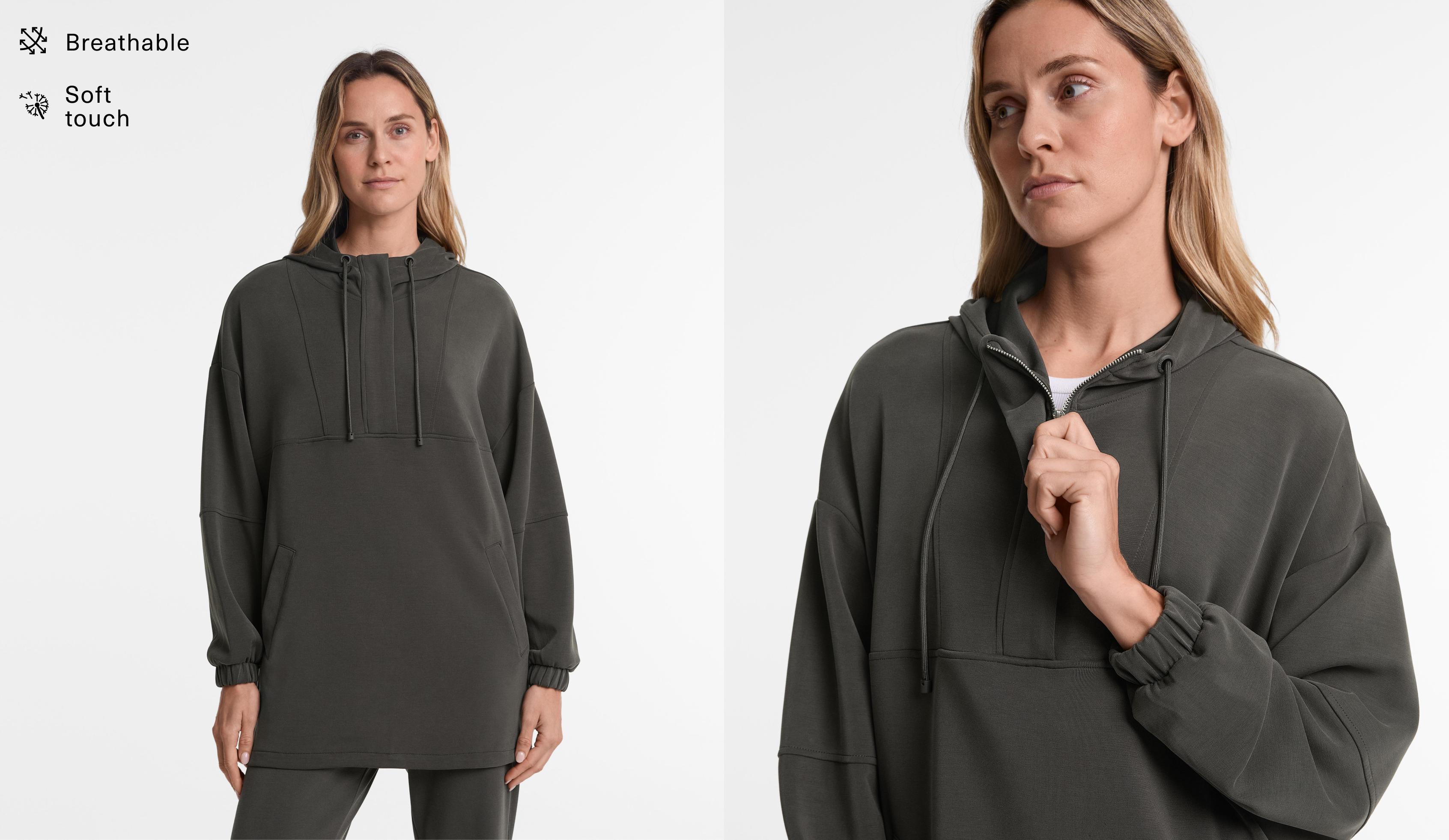 Oversize sweatshirt with modal