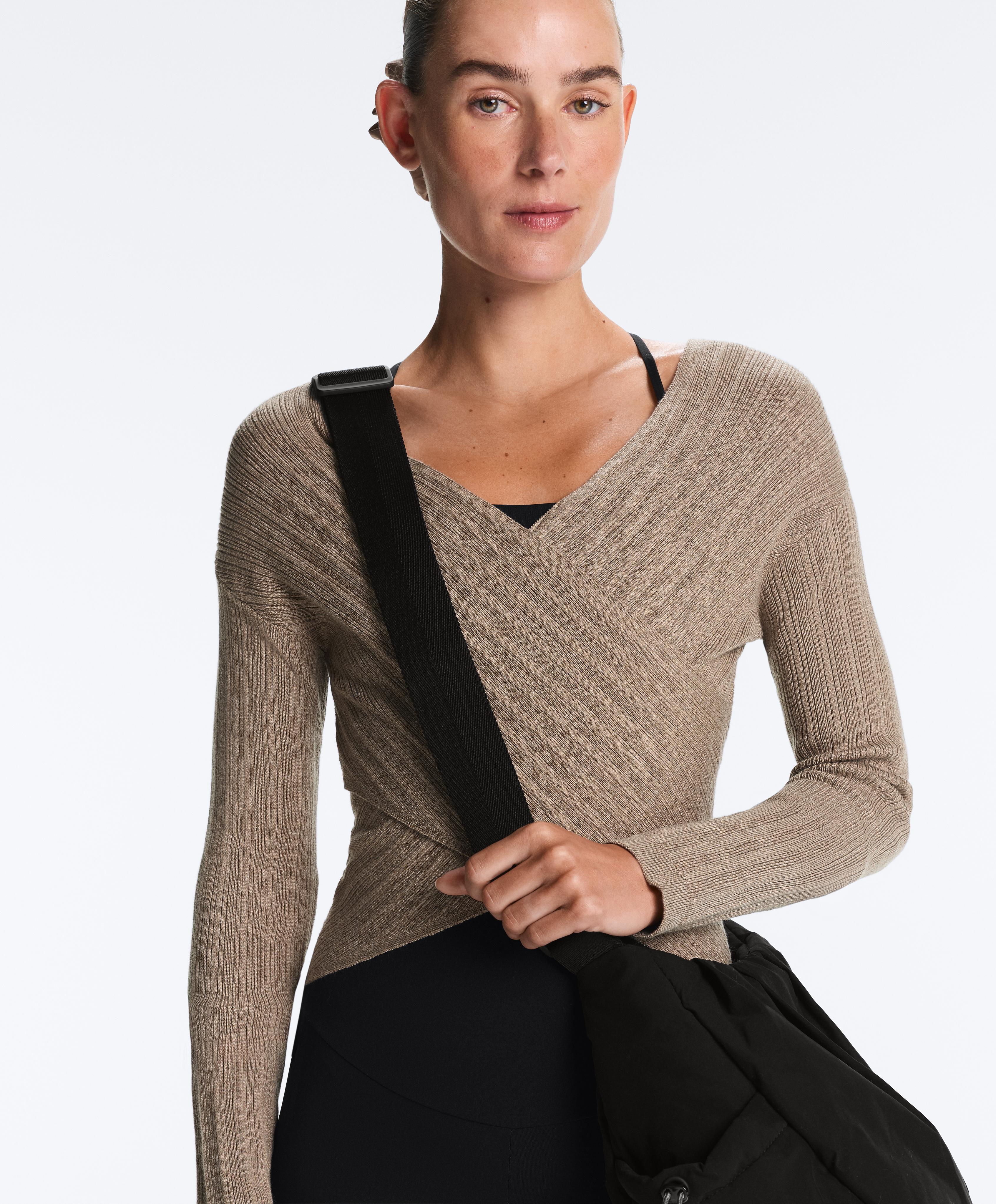 Fine knit rib jumper — DARK TAUPE