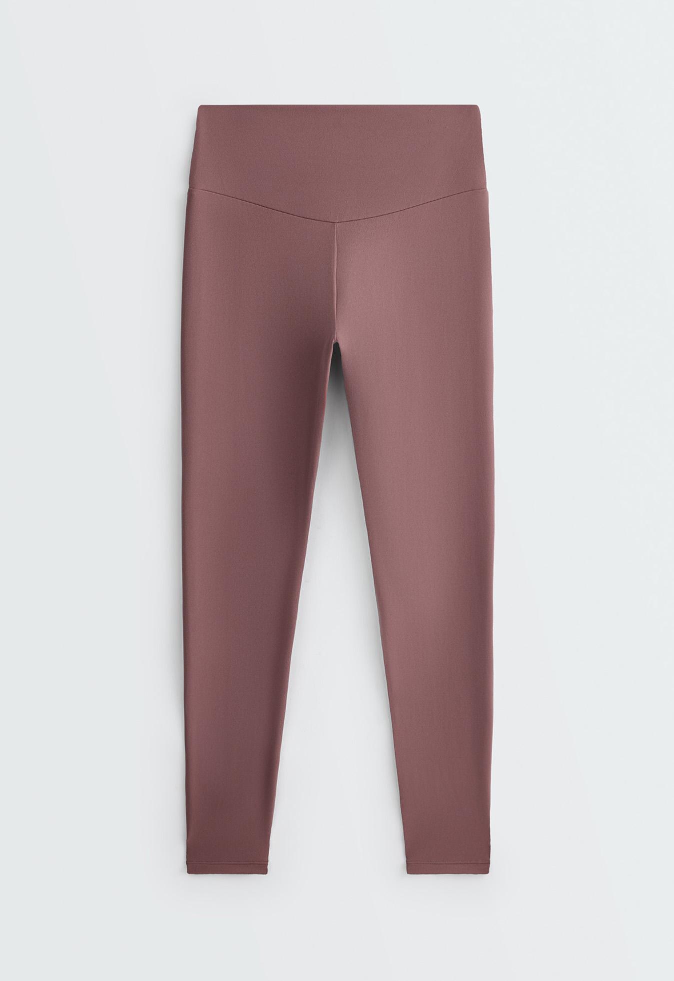 Comfortlux high-waisted ankle-length leggings — MAUVE-TAUPE