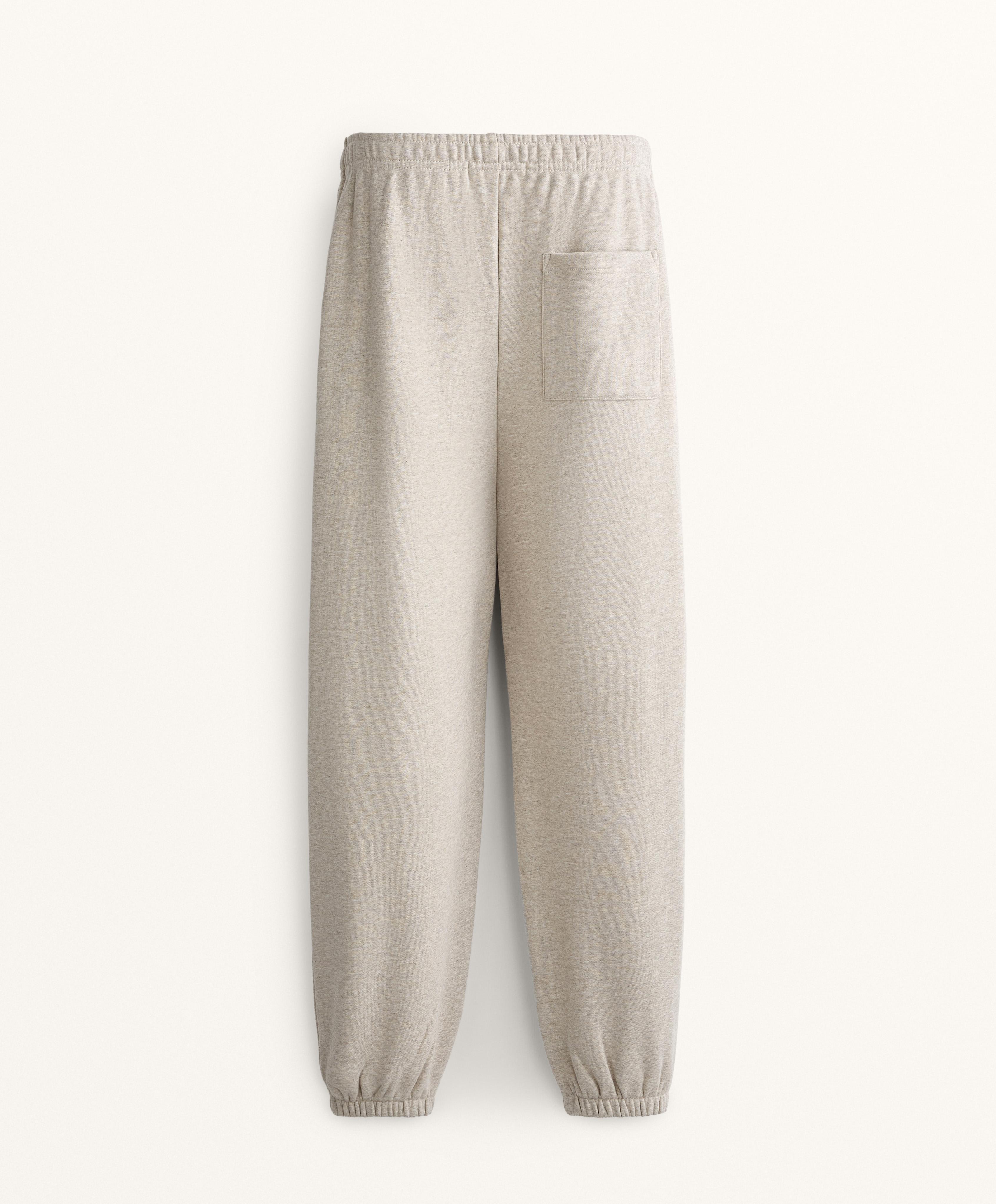 Relaxed fit cotton jogger trousers — BEIGE