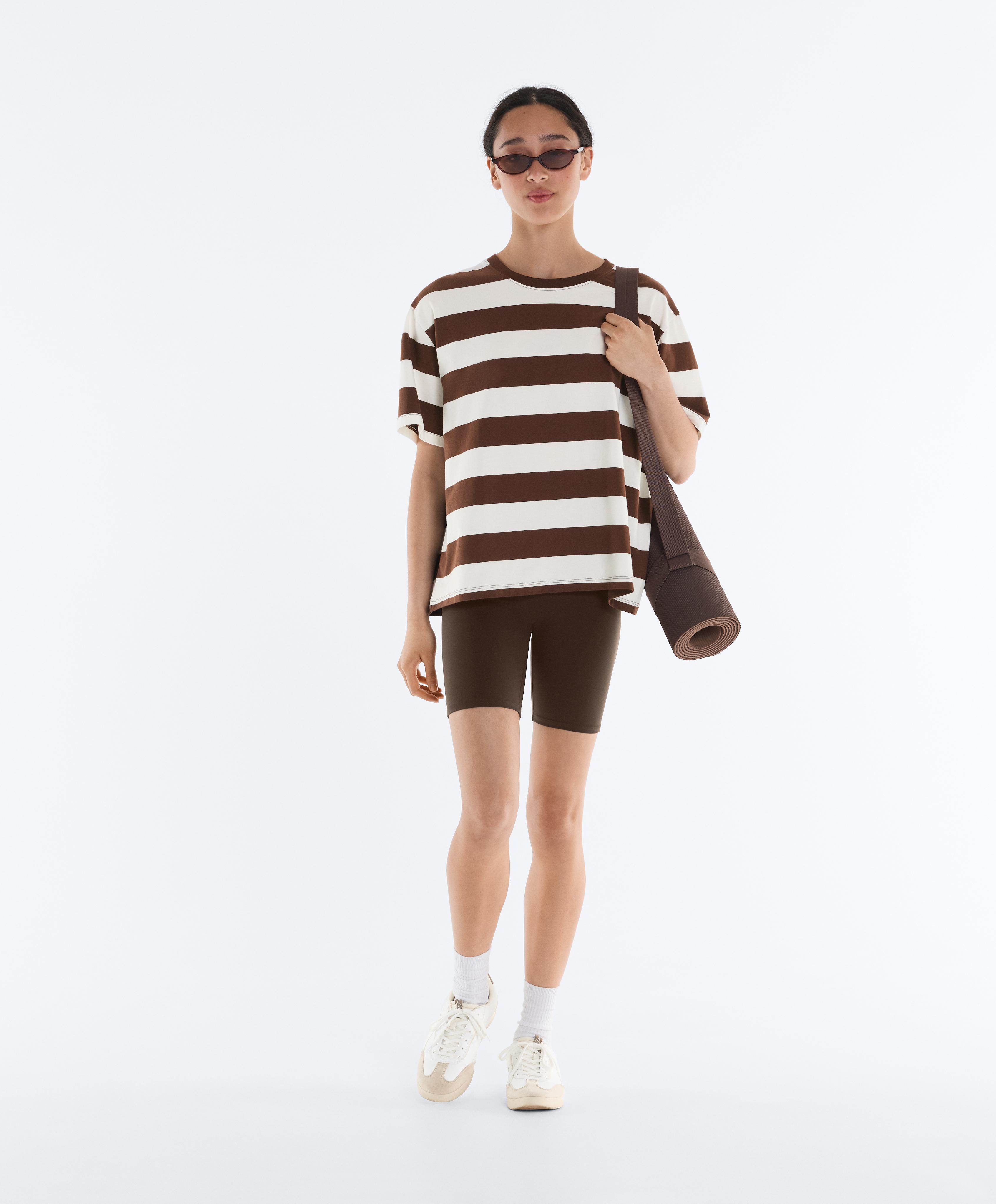Comfortlux high-rise 20cm biker leggings — DARK BROWN