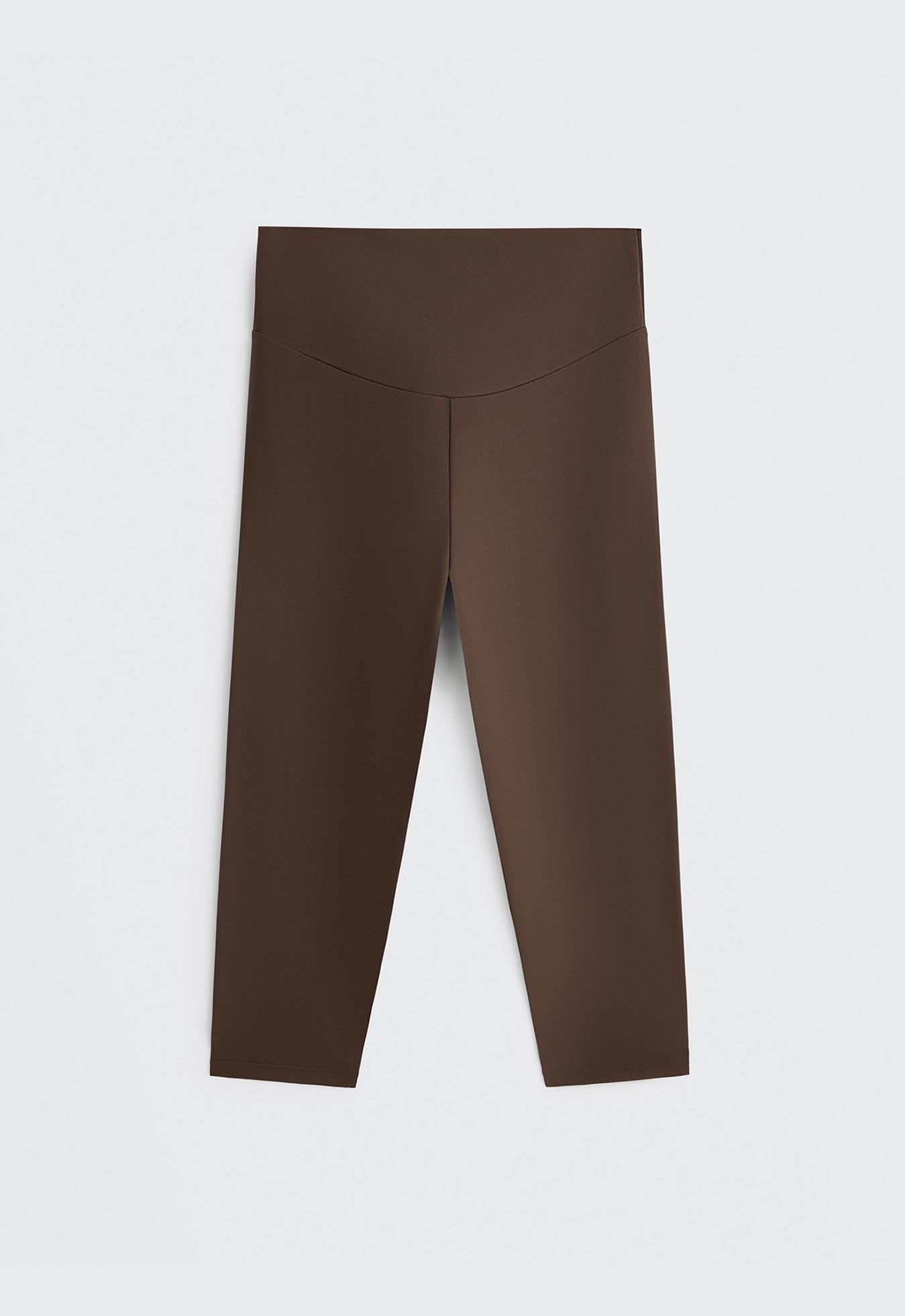 Comfortlux high-rise 40cm knee-length leggings — DARK BROWN