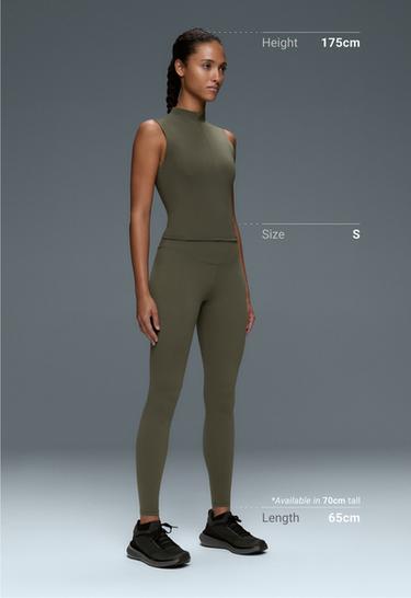 Ankle-length High rise Comfortlux leggings — KHAKI 5