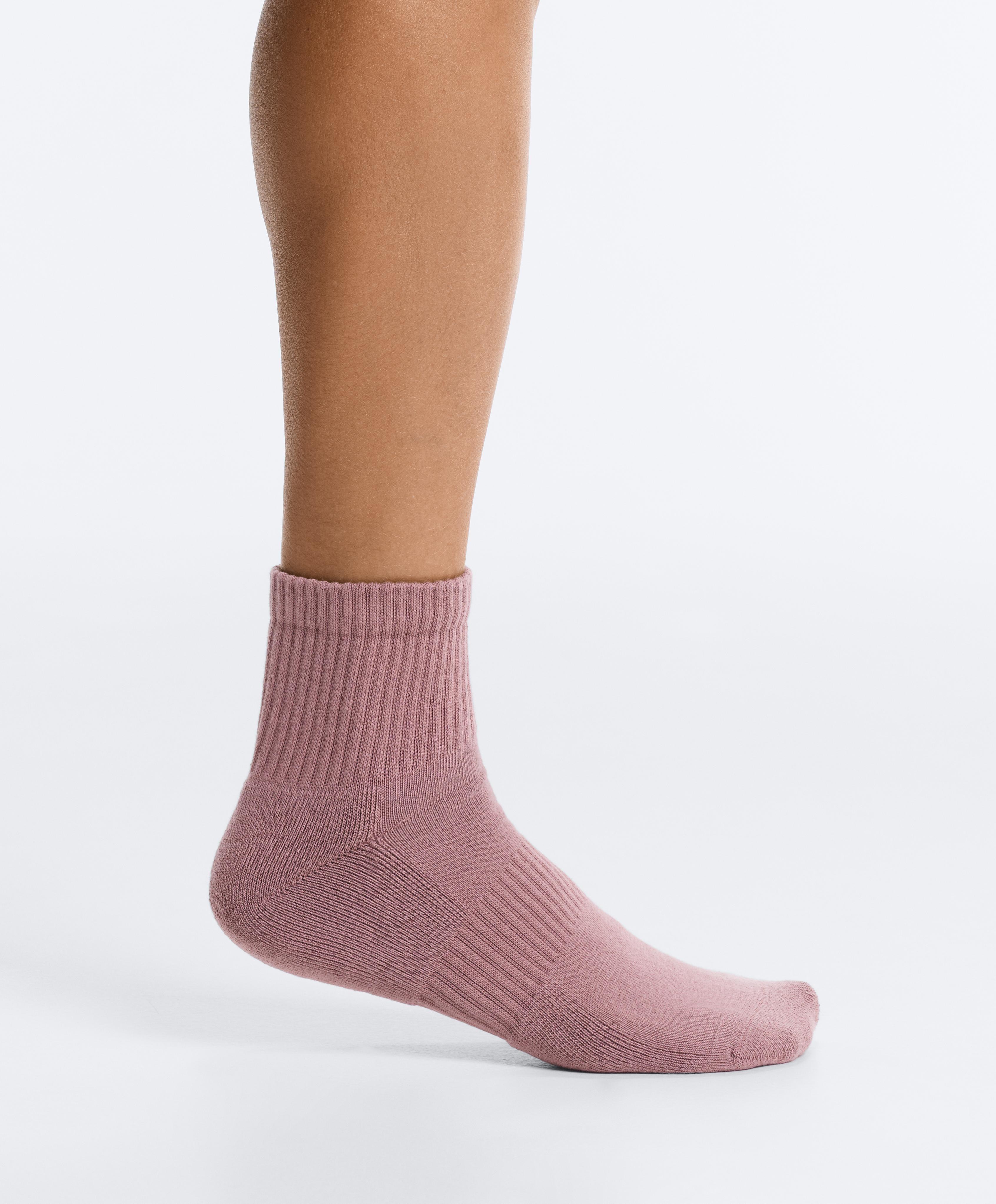 3-pack cotton socks — PALE MINK