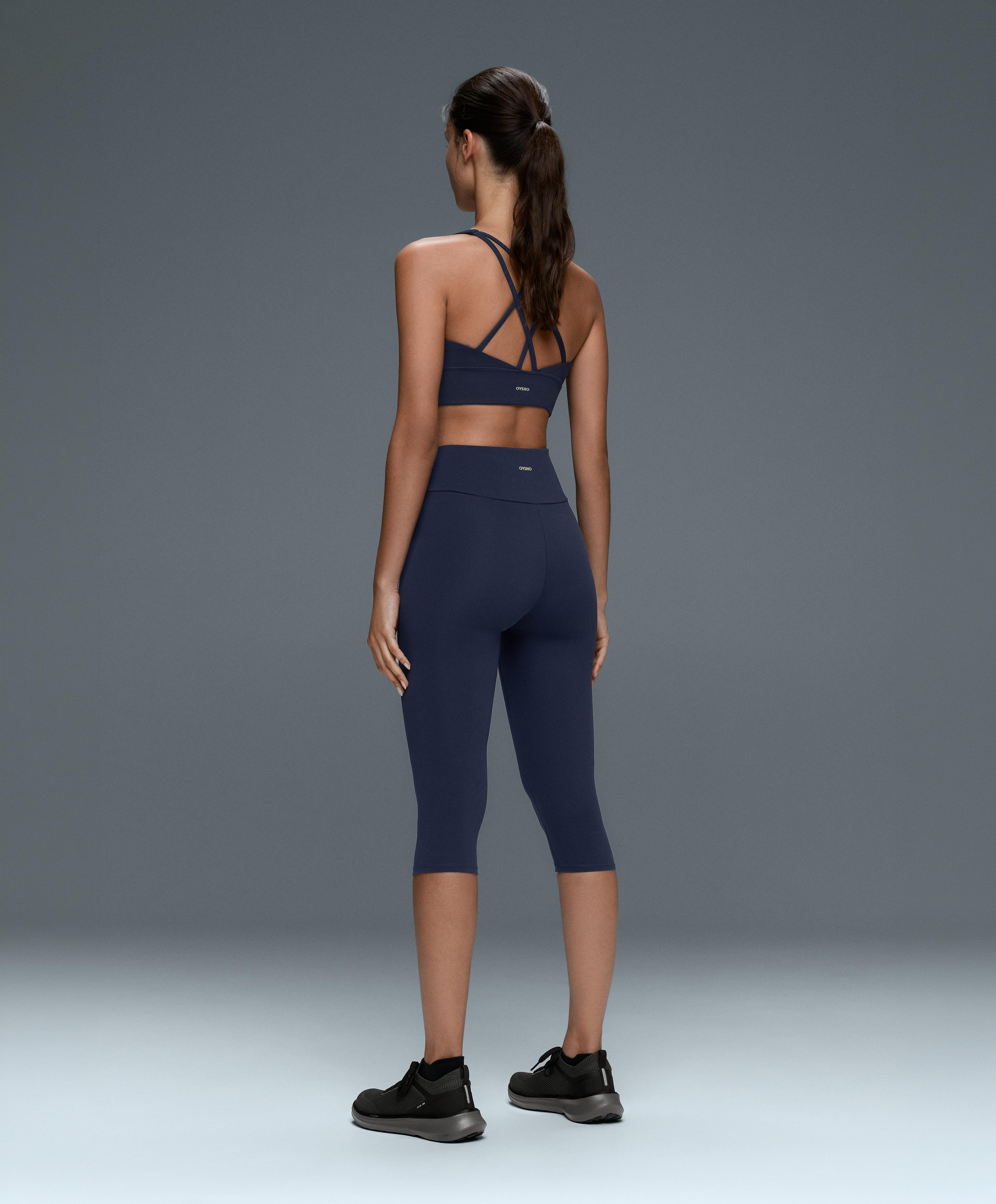 Comfortlux high-rise 40cm knee-length leggings — NAVY BLUE