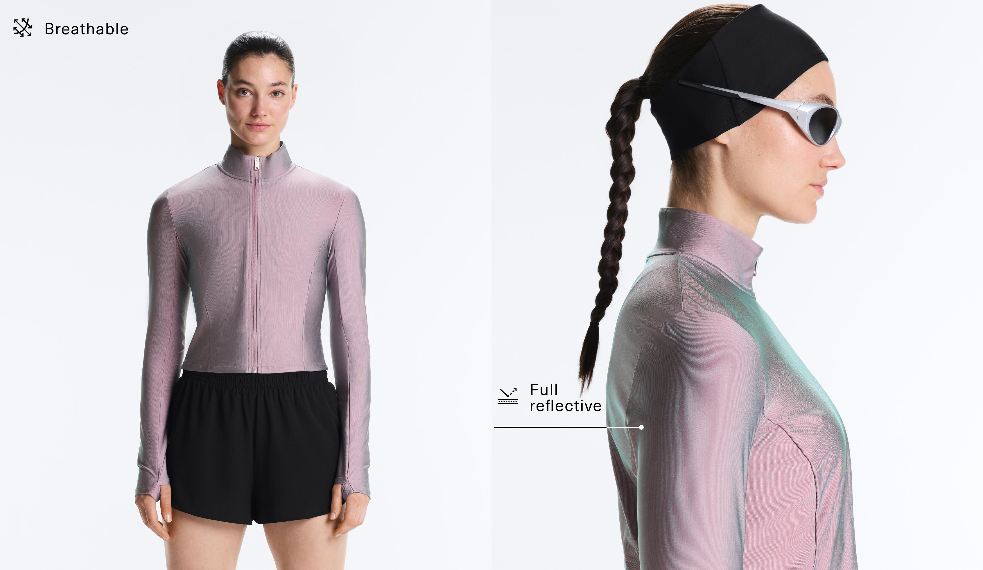 Iridescent technical jacket — WASHED PURPLE