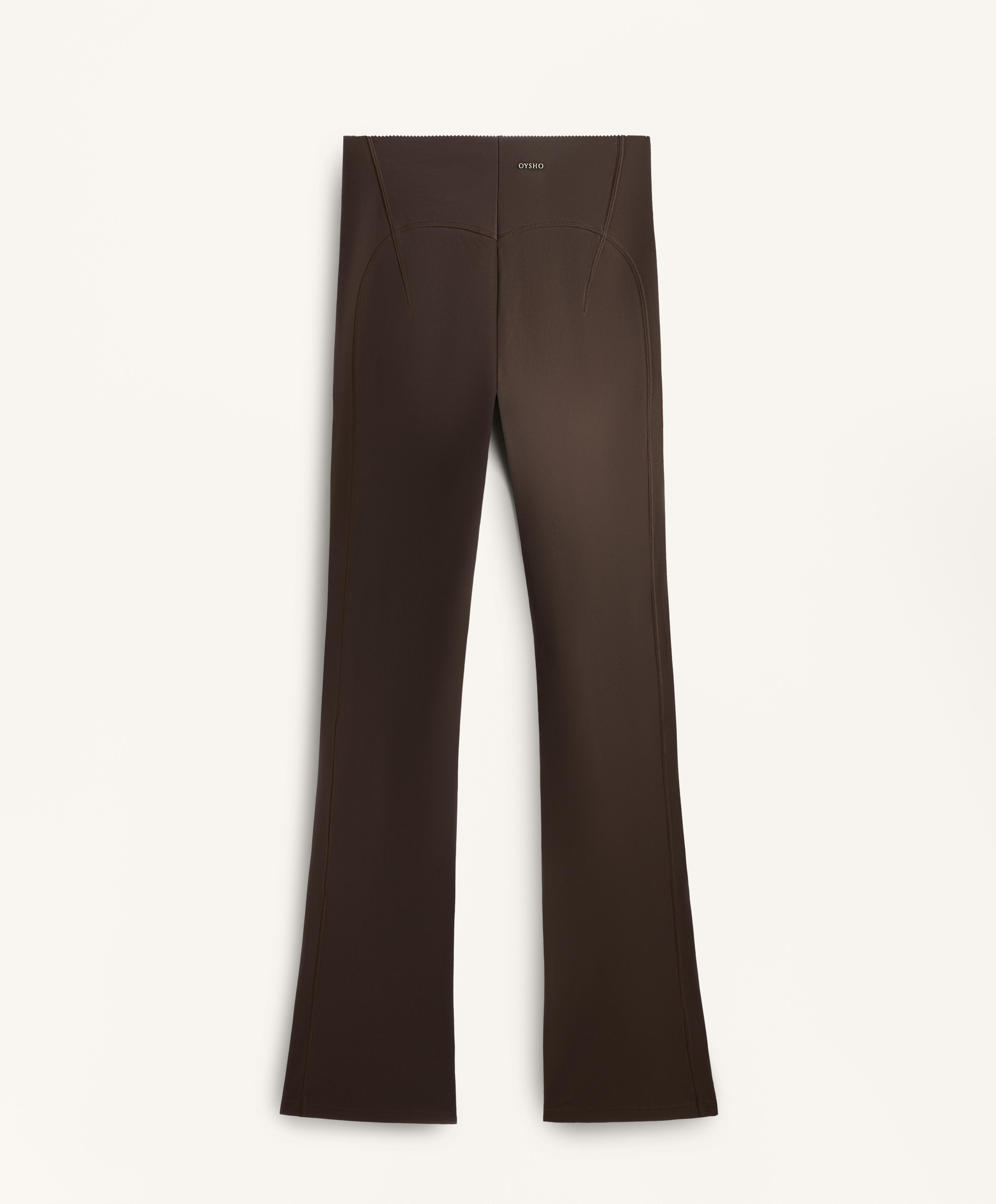 Raise up compressive 80cm flare trousers