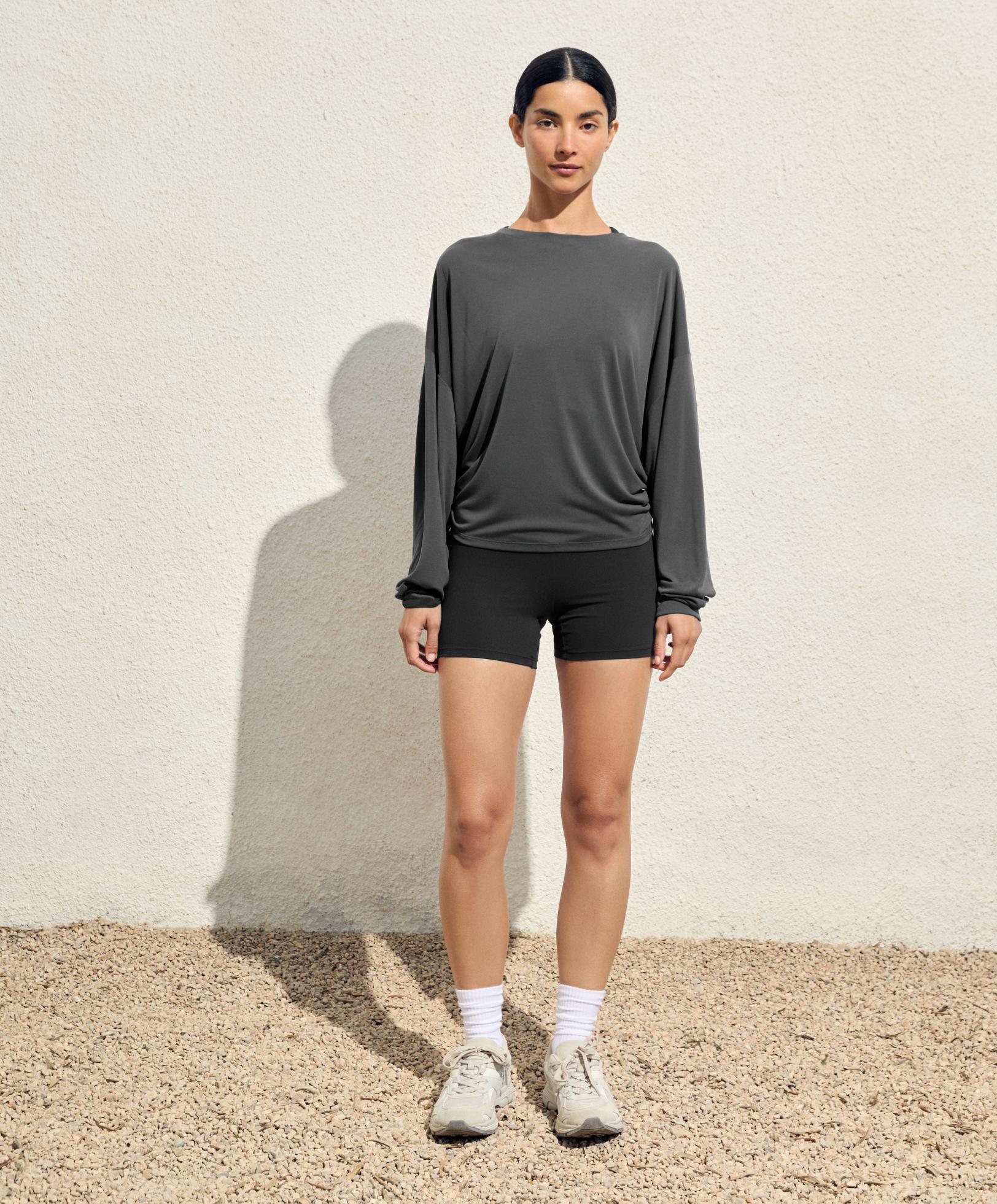 Modal blend open back T-shirt with tie