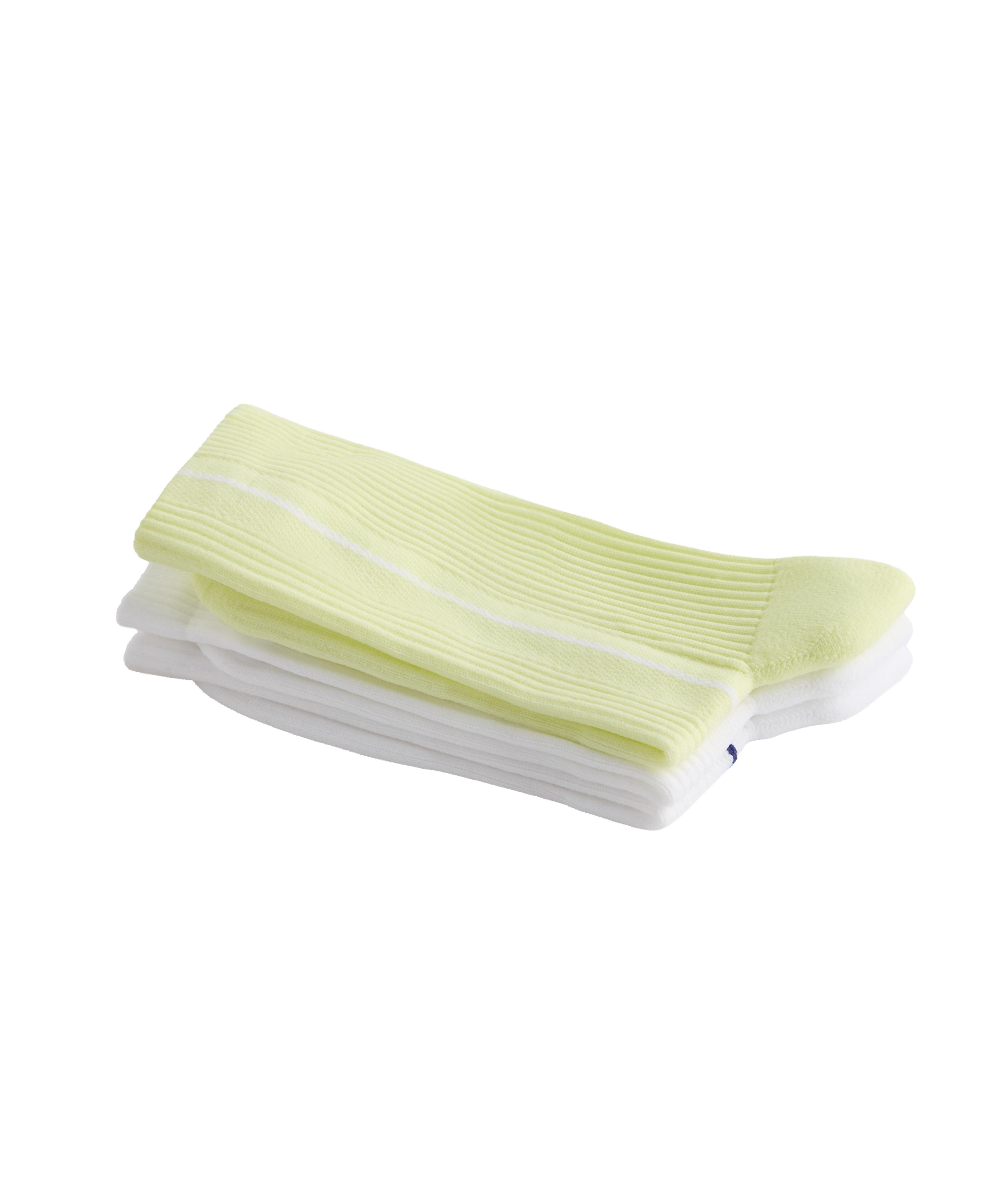 3 pairs of Classic polyamide blend sports socks — LIME