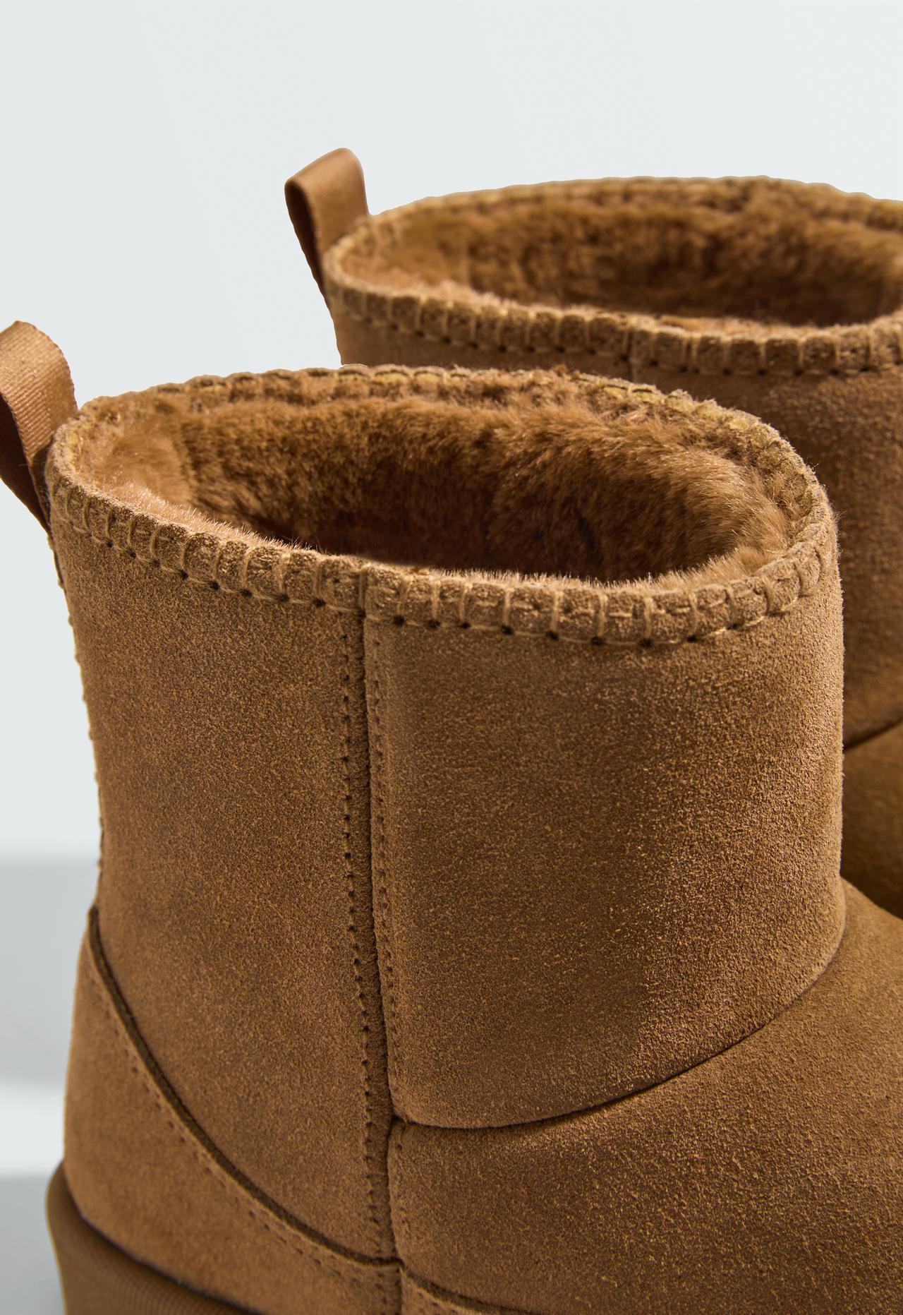 Leather ankle boots — COGNAC