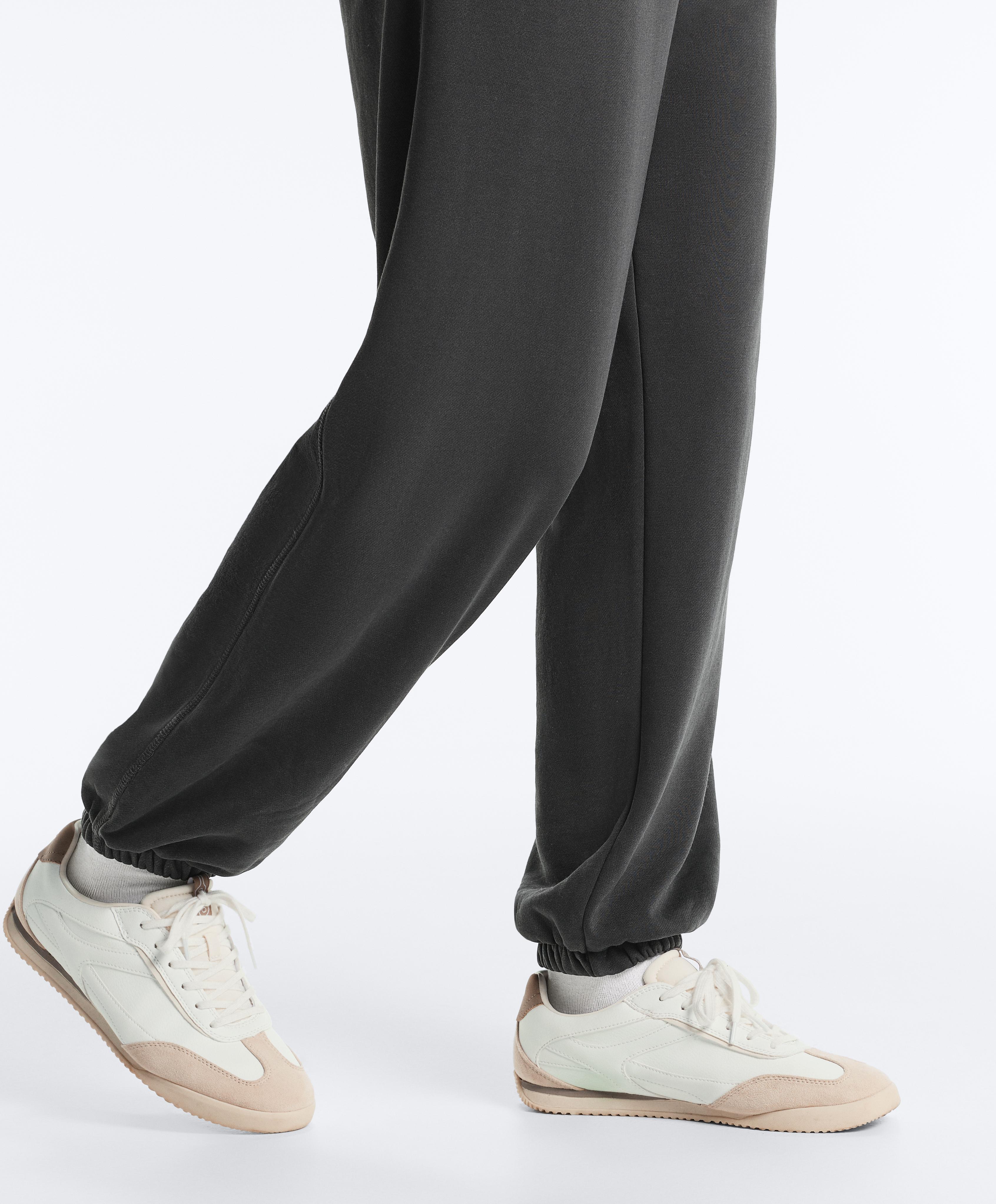 Cotton blend joggers — DARK ANTHRACITE