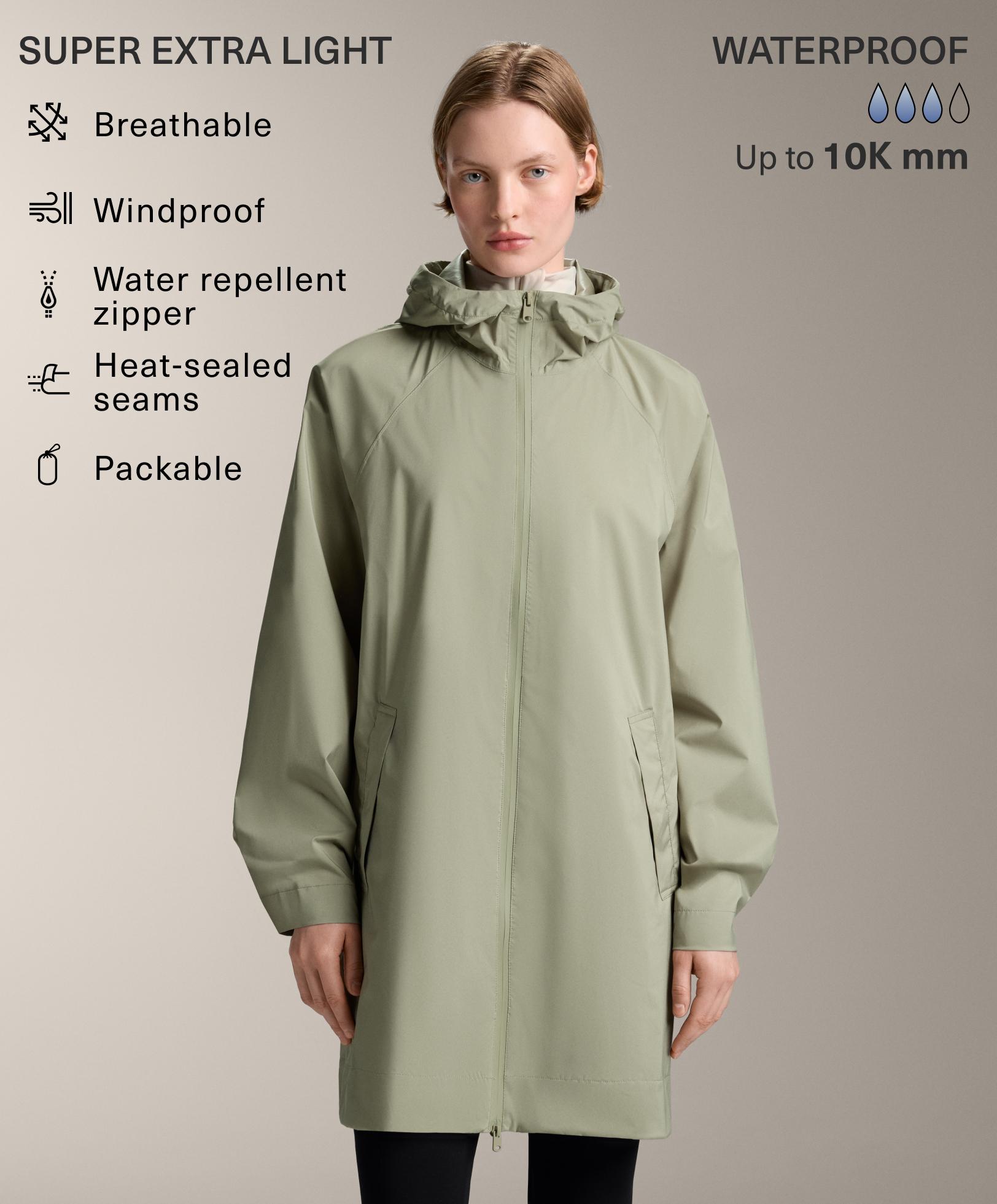 10K waterproof super extra-lightweight packable jacket