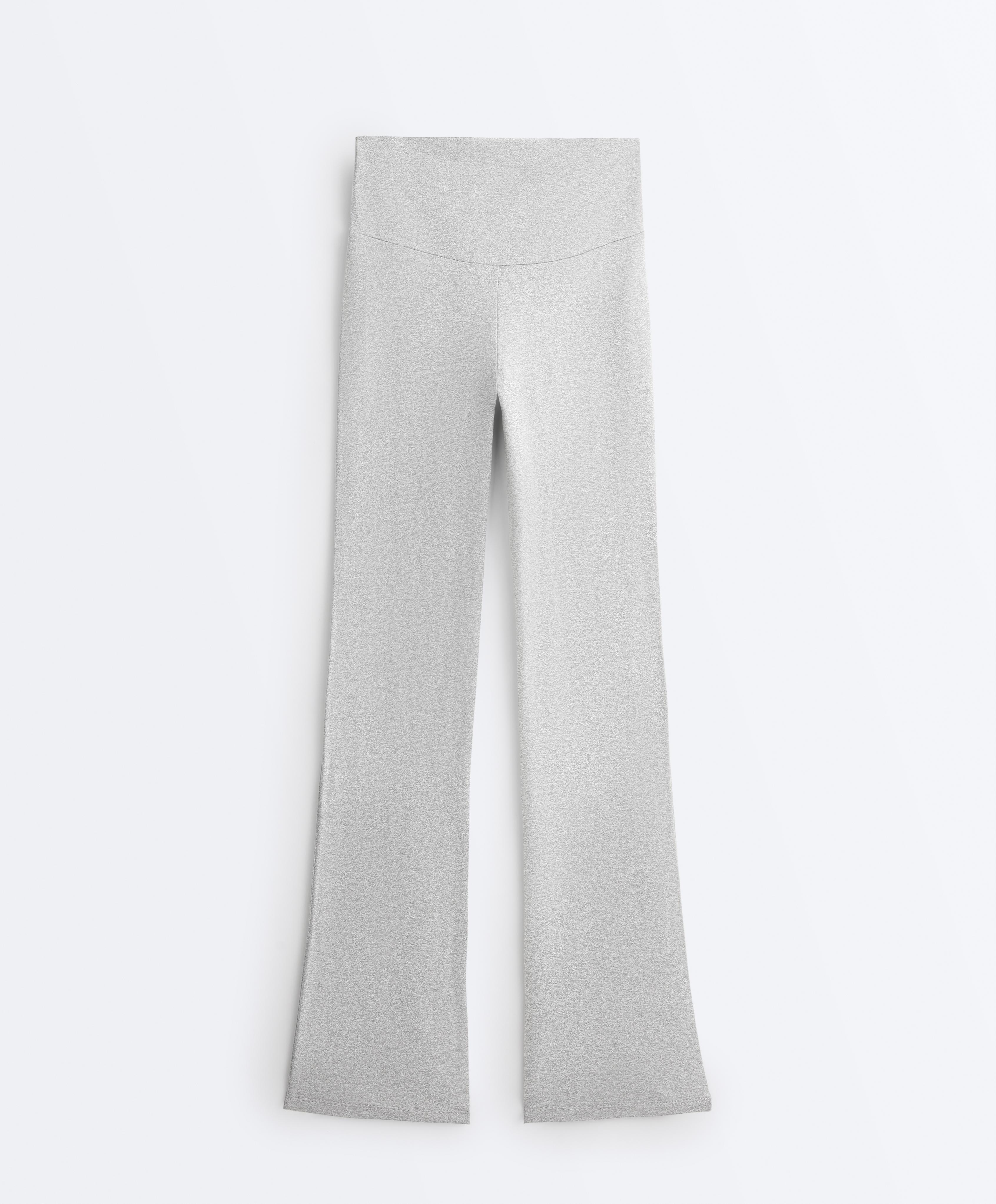 High-rise Comfortlux flare trousers — GREY MELANGE