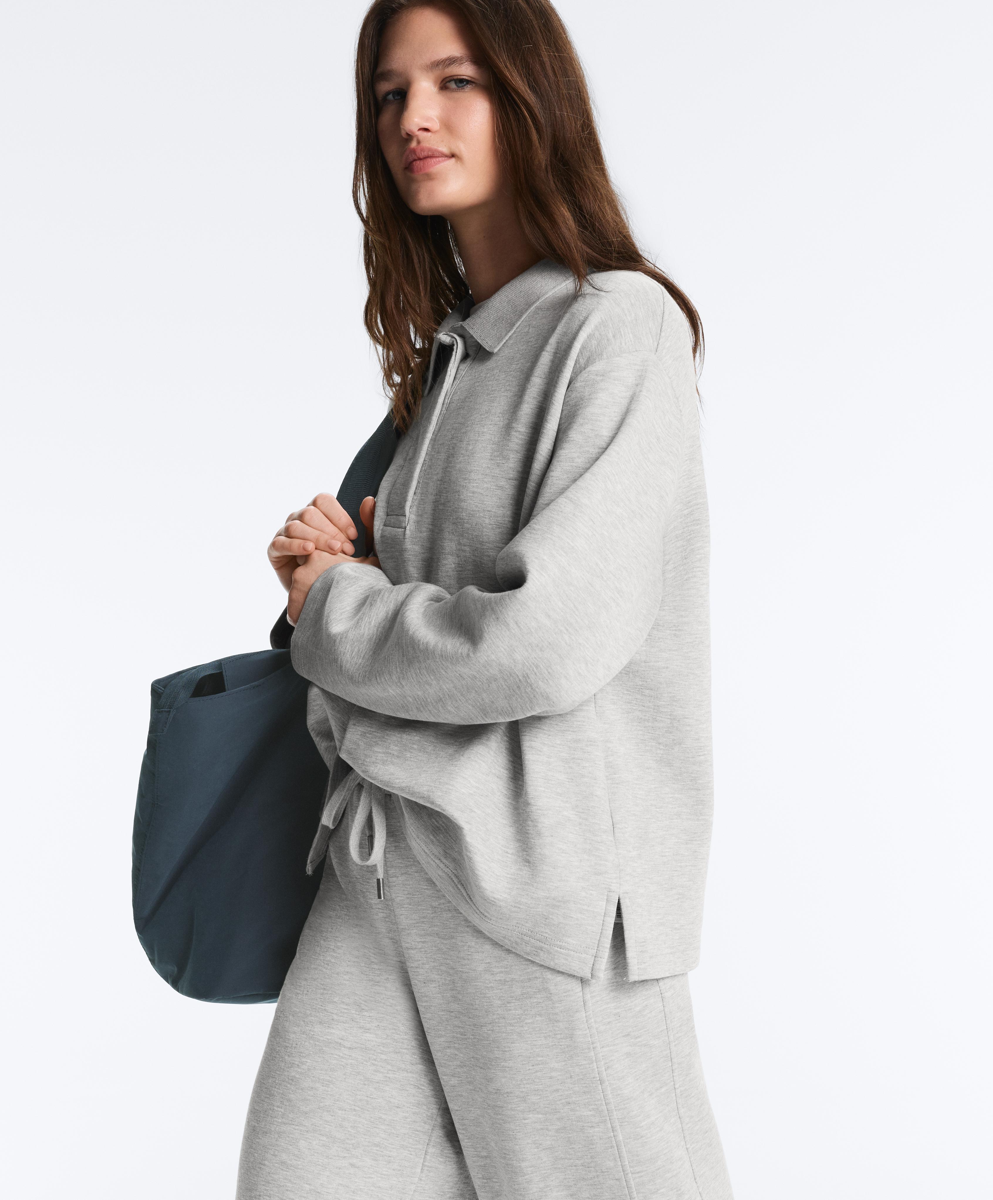 Mélange piqué polo shirt — GREY MELANGE