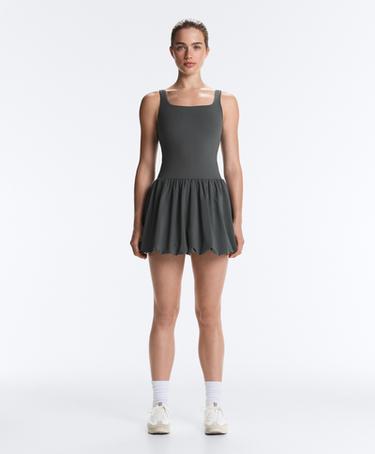 Comfortlux short balloon dress — STEEL GREY 3