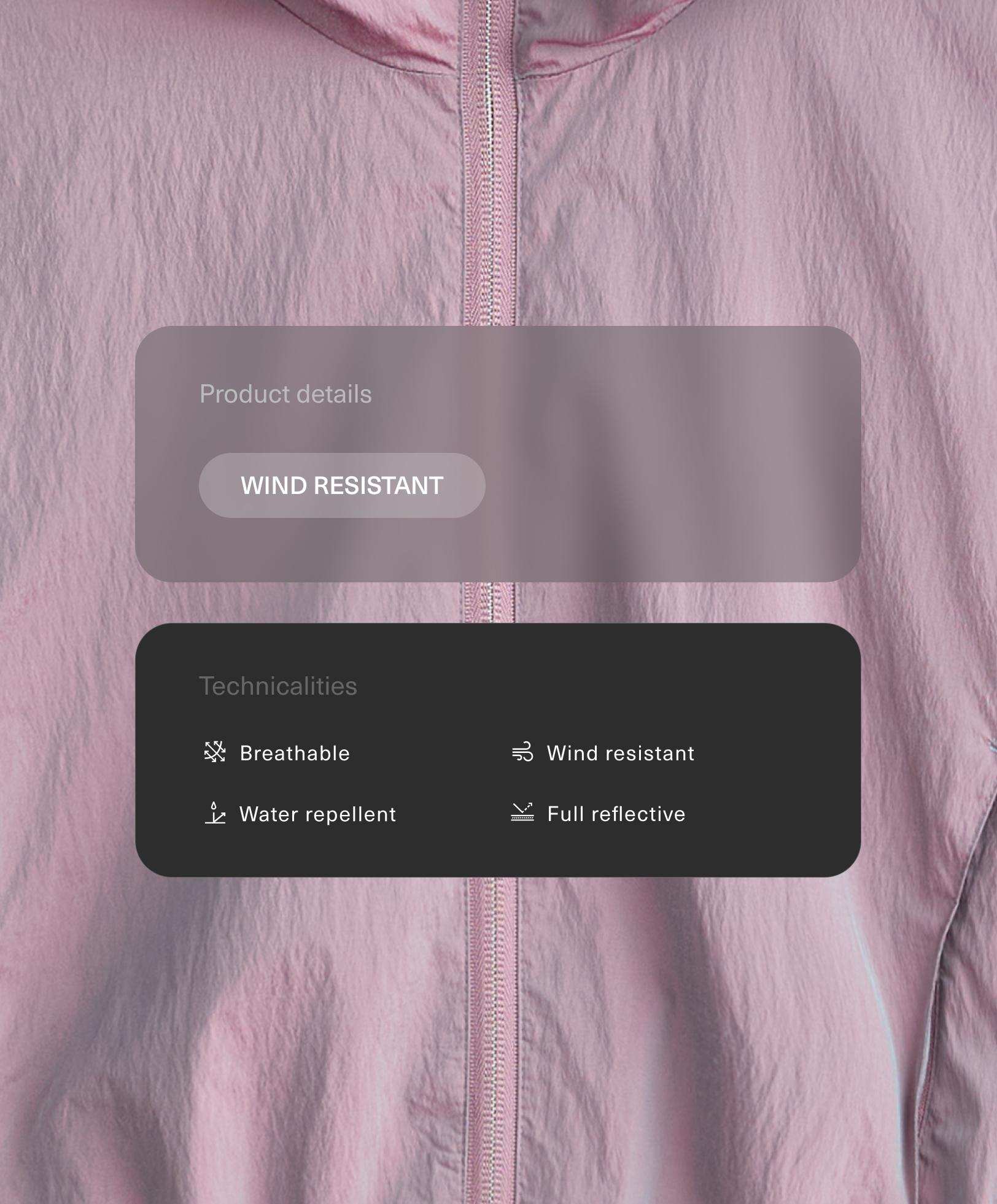 Iridescent Track jacket — WASHED PURPLE