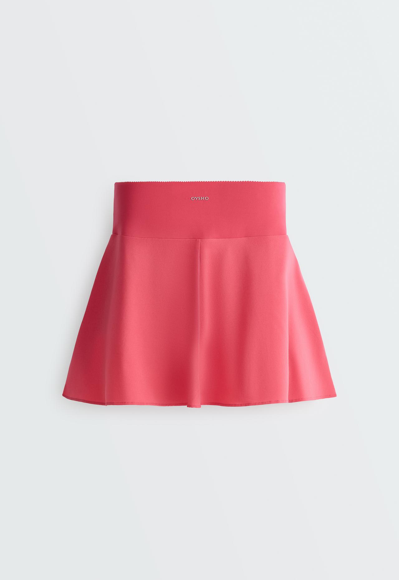 High rise Compressive skirt — WASHED RED