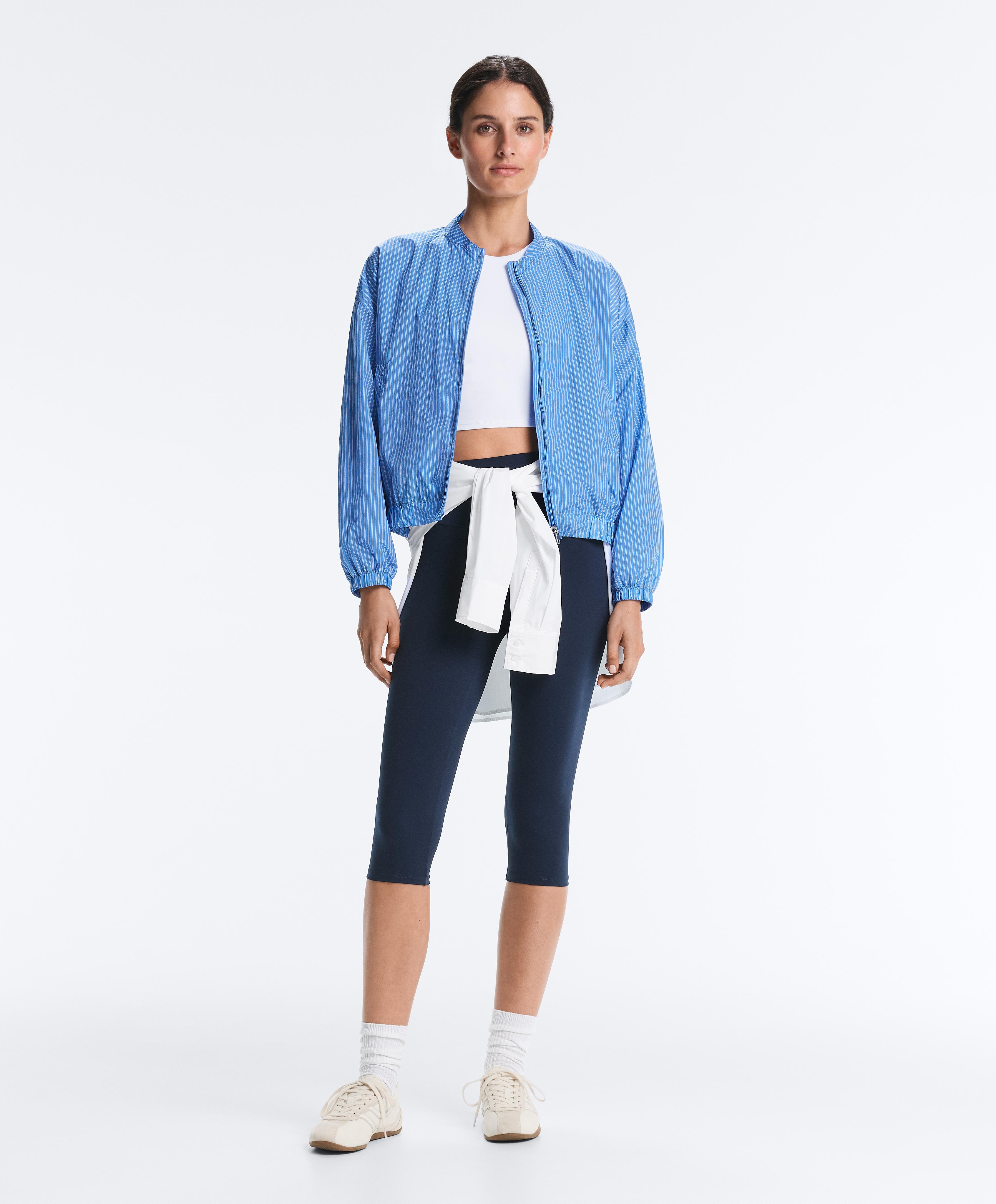 Track jacket with stripes — PALE LAVENDER BLUE