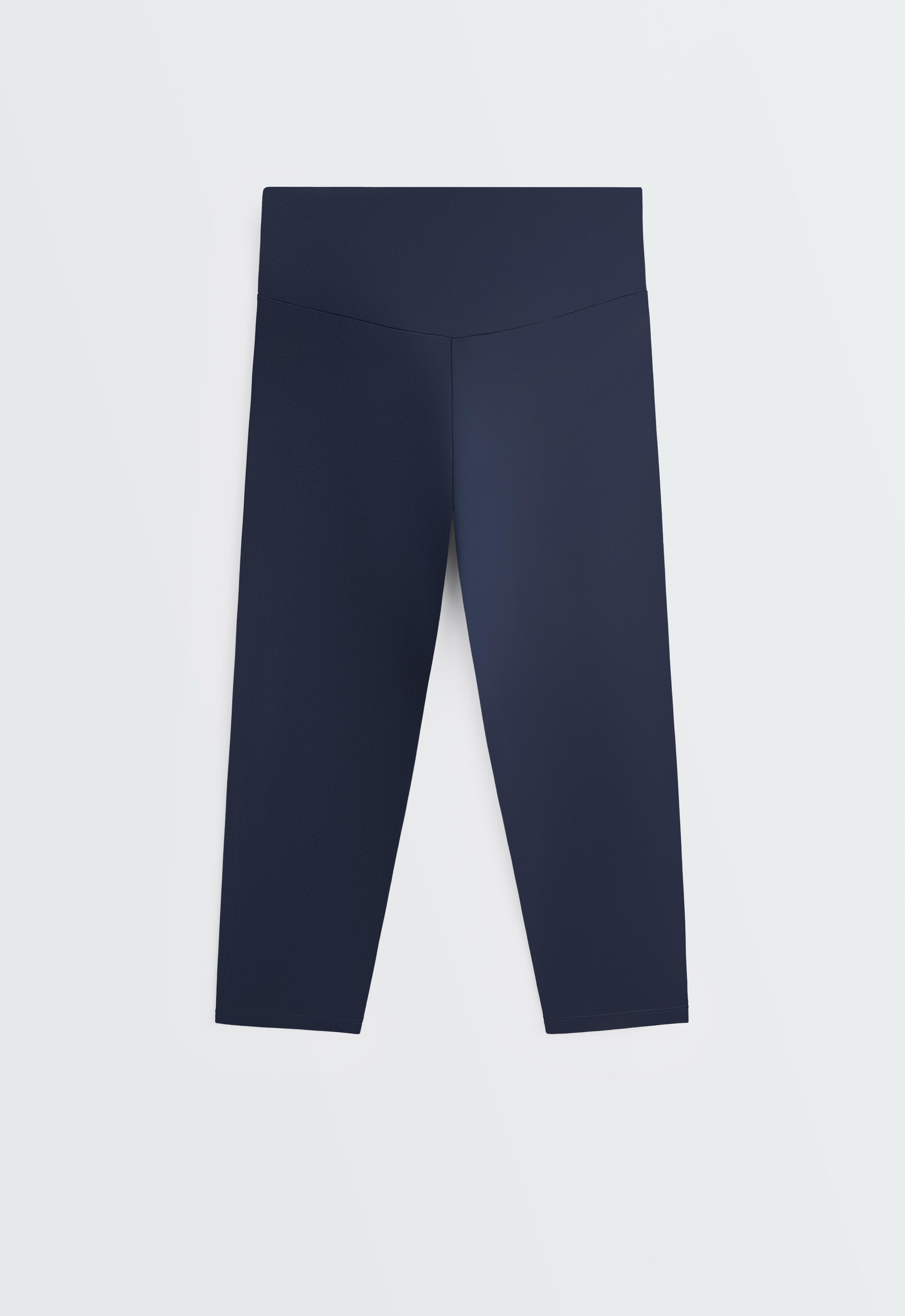 Comfortlux high-rise 40cm knee-length leggings — NAVY BLUE