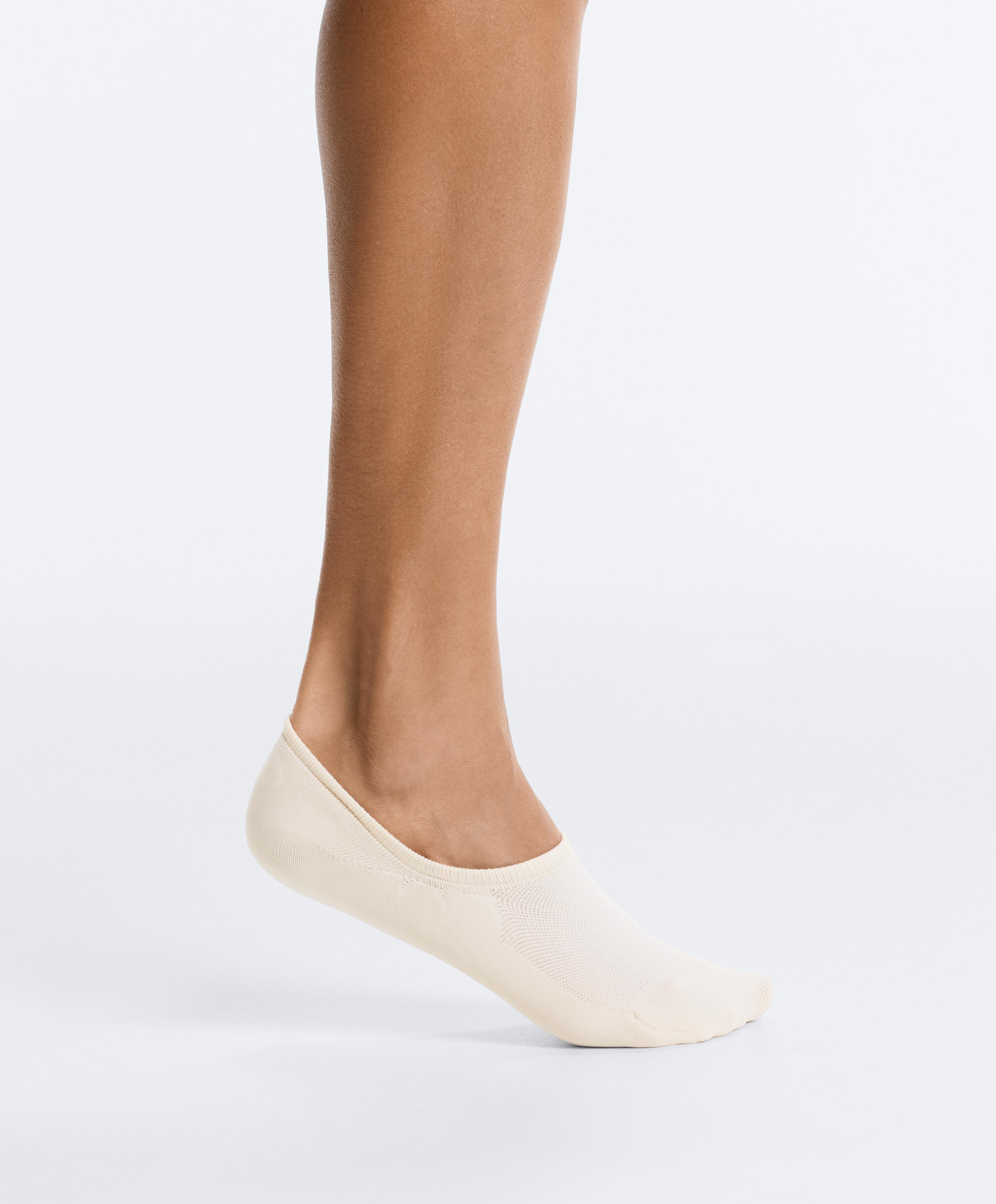 3 pairs of high-cut invisible polyamide blend sports socks — BROWN