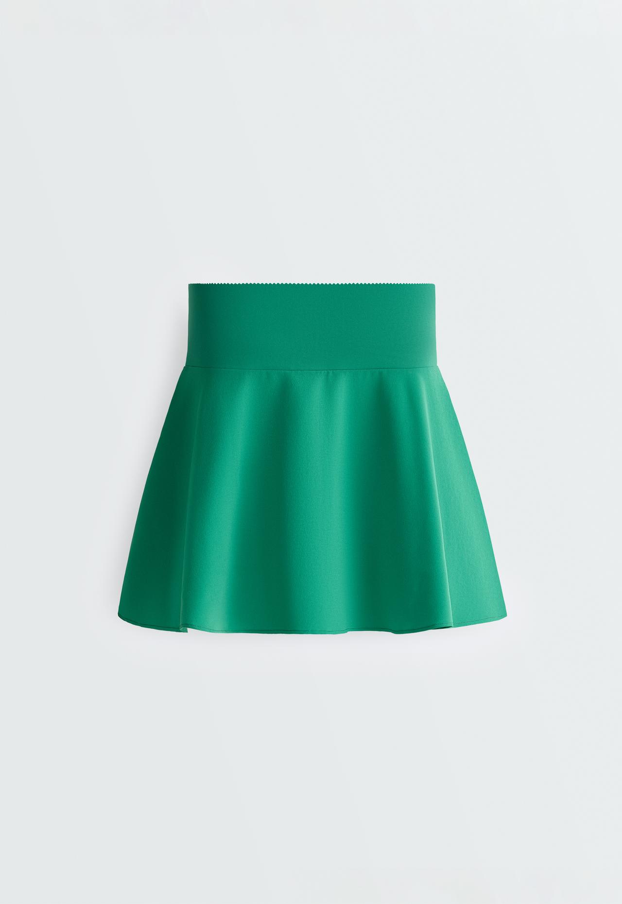 High rise Compressive skirt — EMERALD GREEN