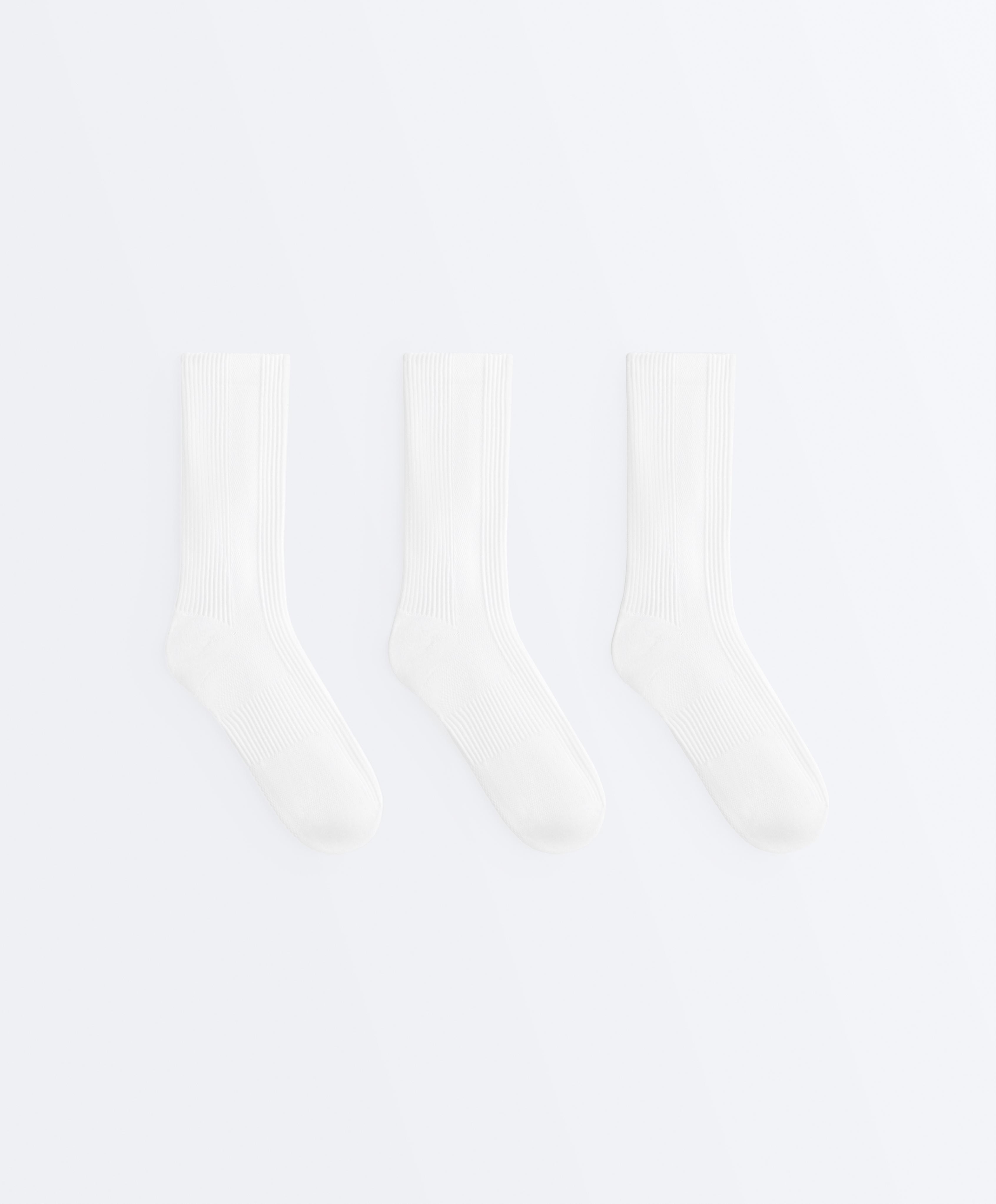 3 pairs of classic polyamide sports socks — WHITE