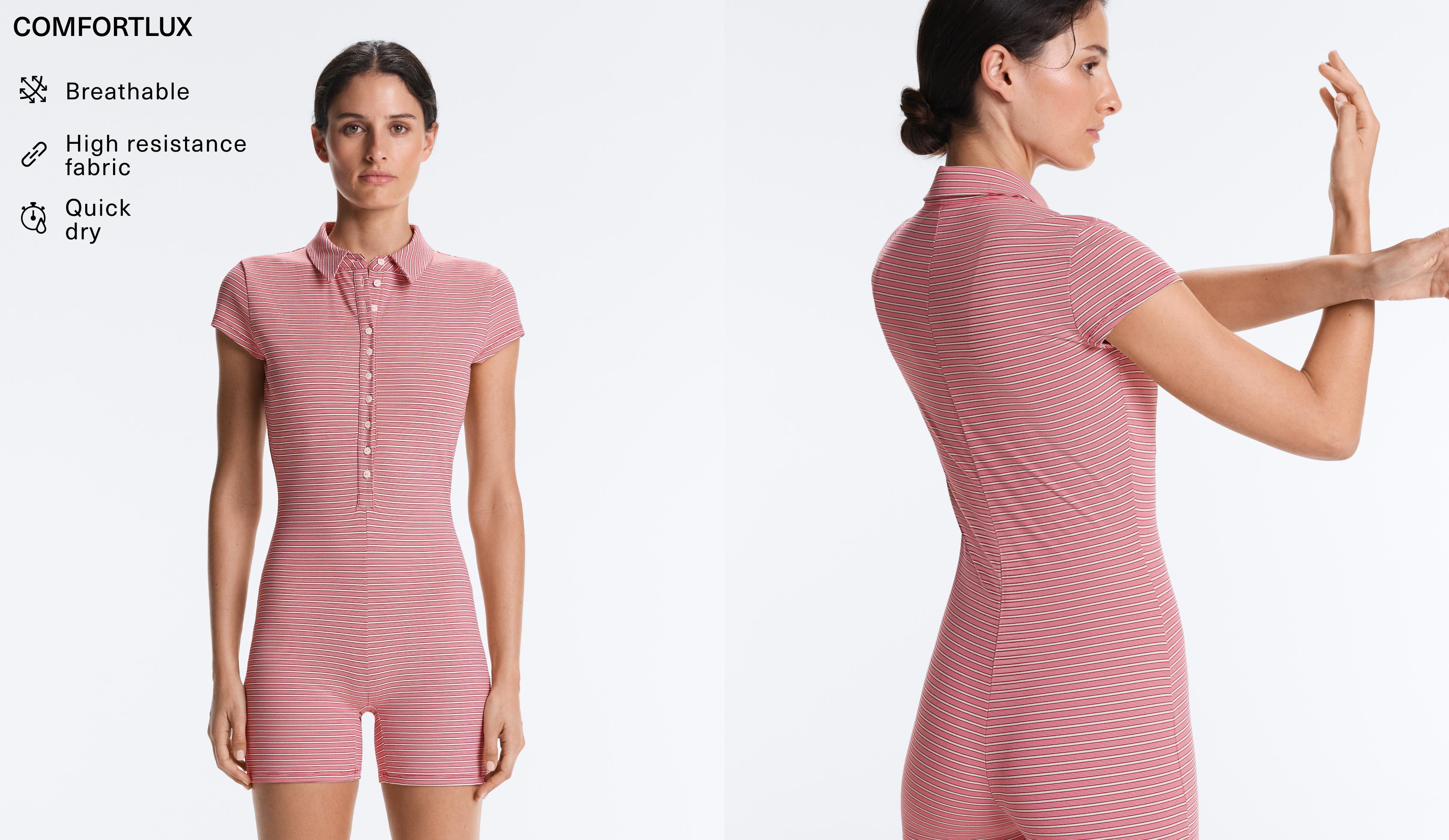 Kurzer Overall Comfortlux Streifen - Sale