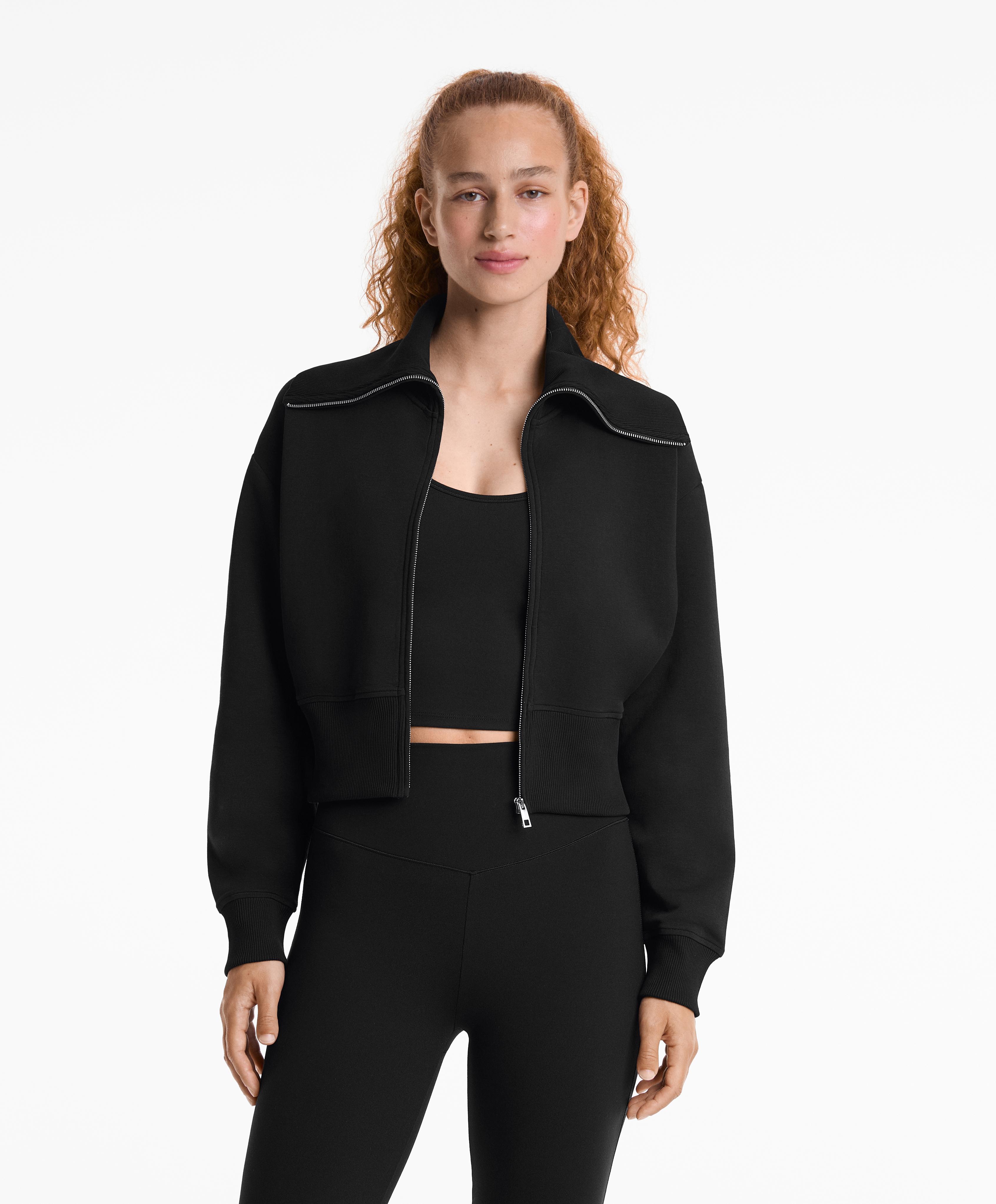 Chaqueta cuello subido mezcla algodón Chaqueta cuello subido mezcla algodón