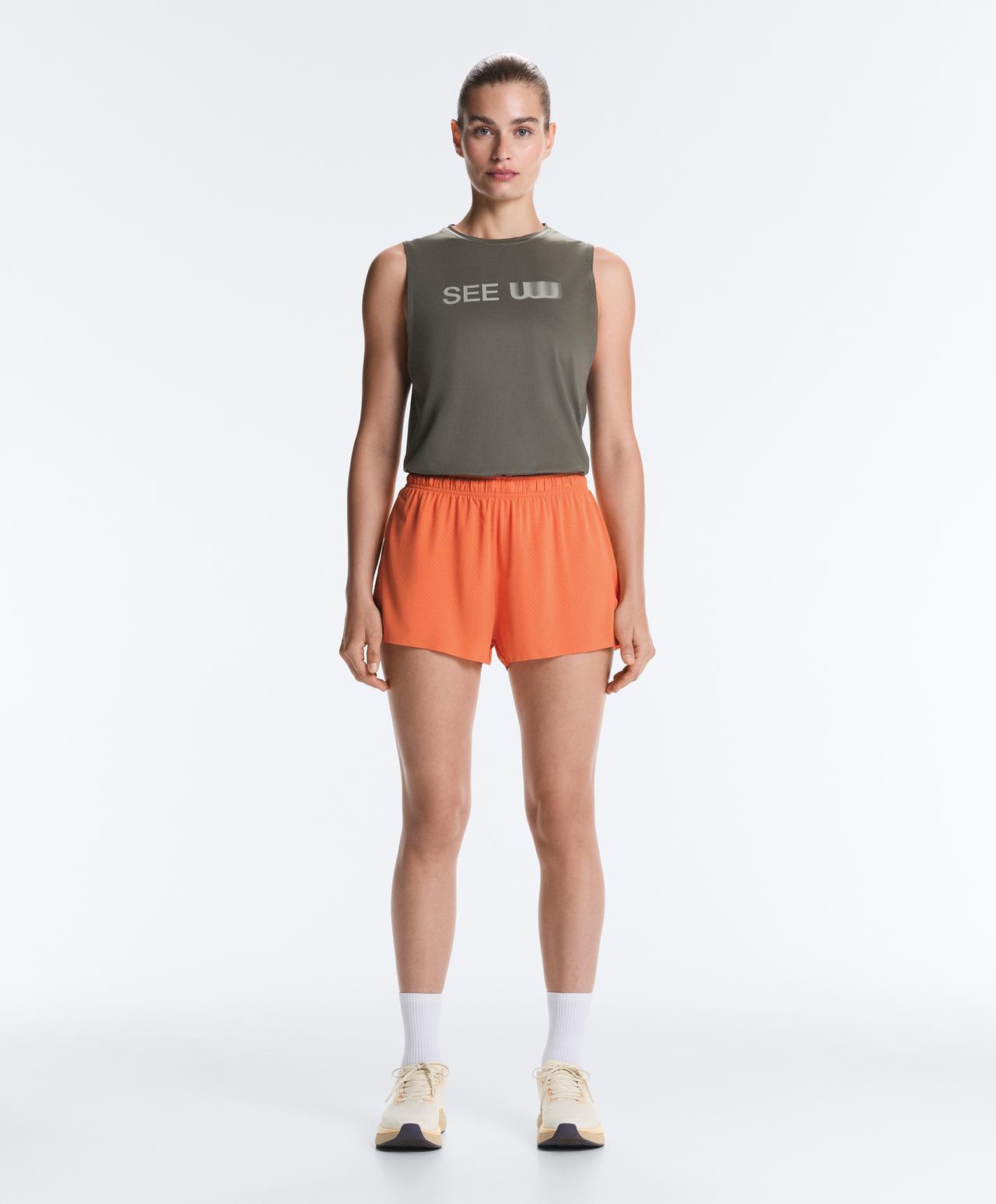Technical Shorts Mid rise 7cm — WASHED ORANGE
