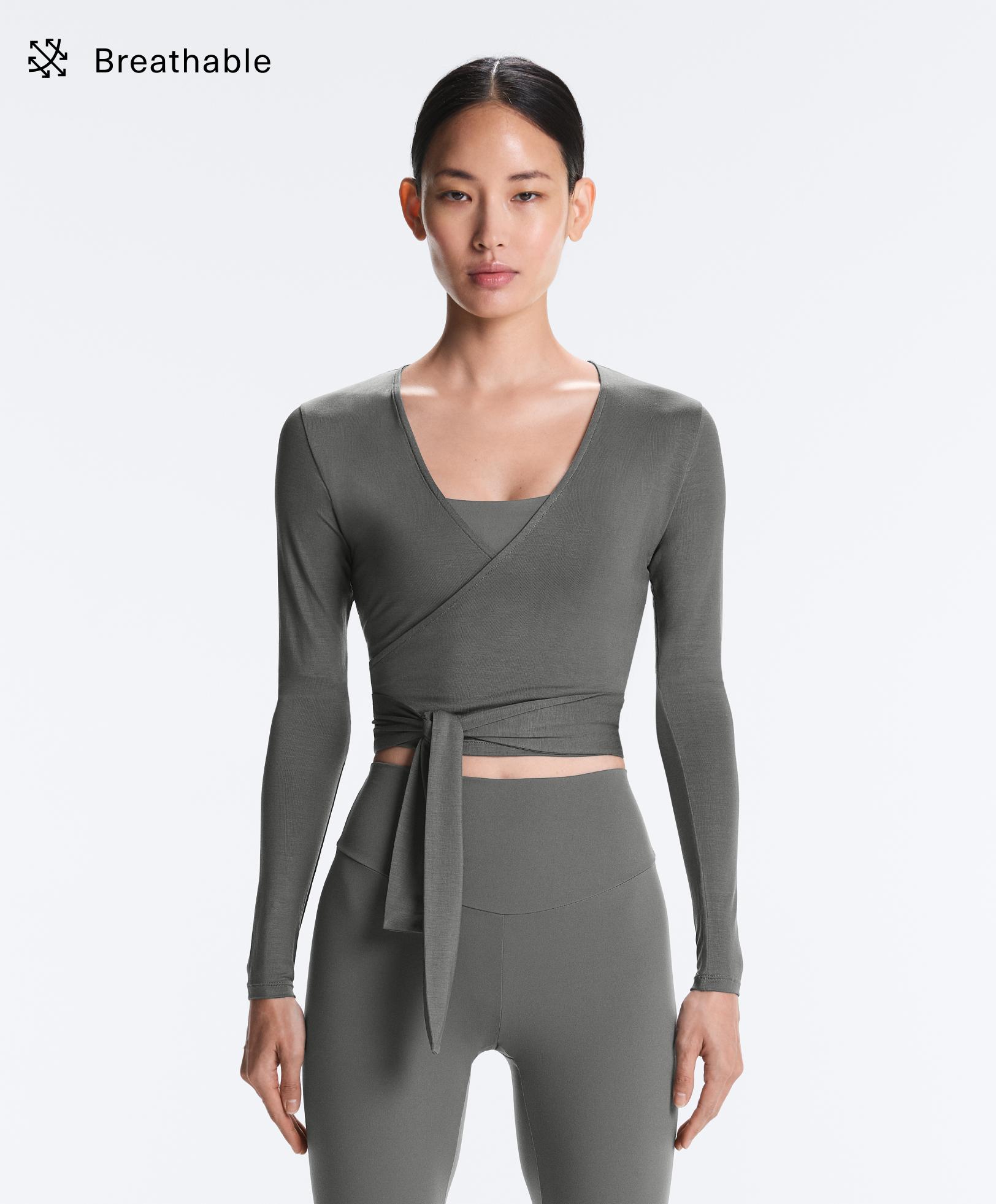 Lyocell blend wrap T-shirt Lyocell blend wrap T-shirt