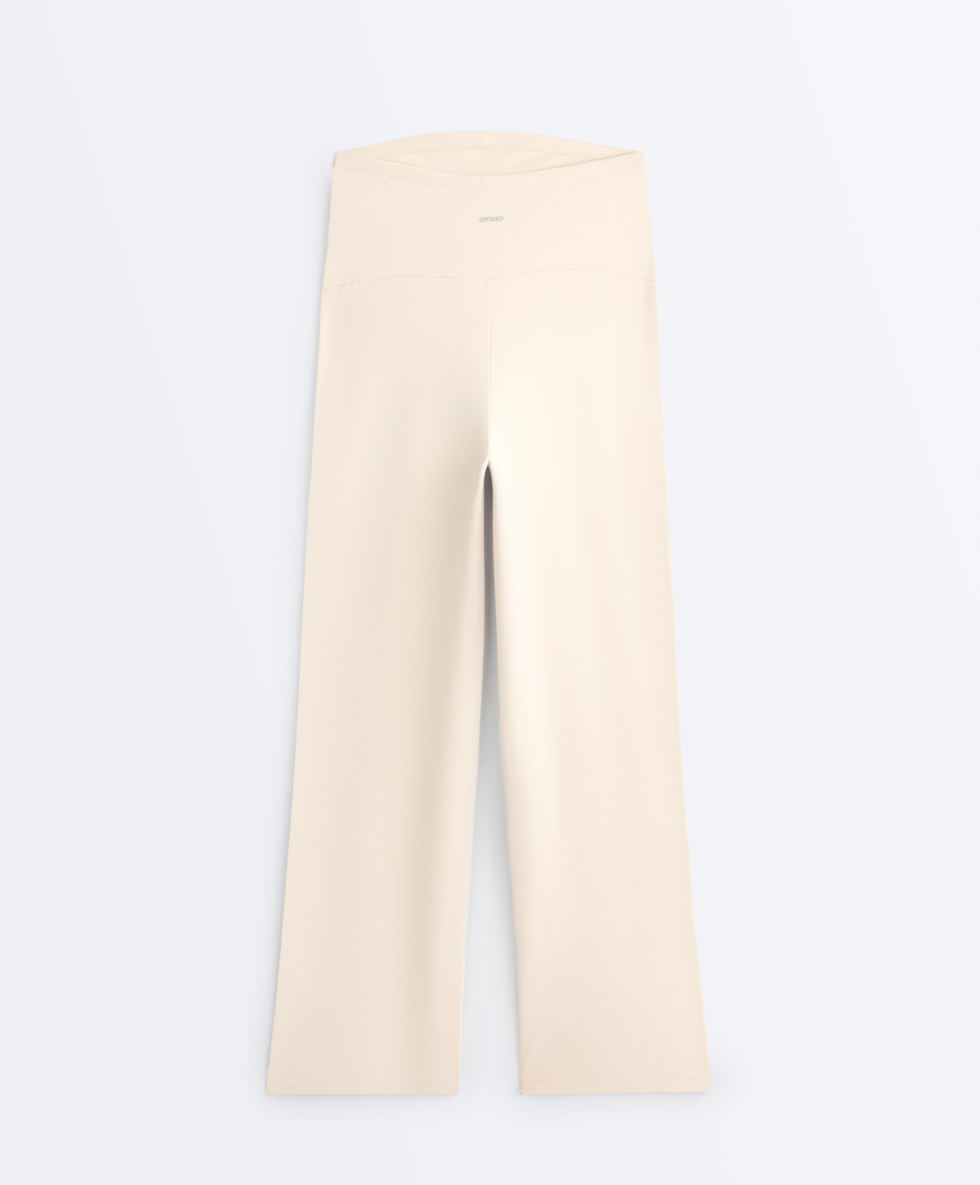 Comfortlux maternity straight-leg trousers — PALE BEIGE