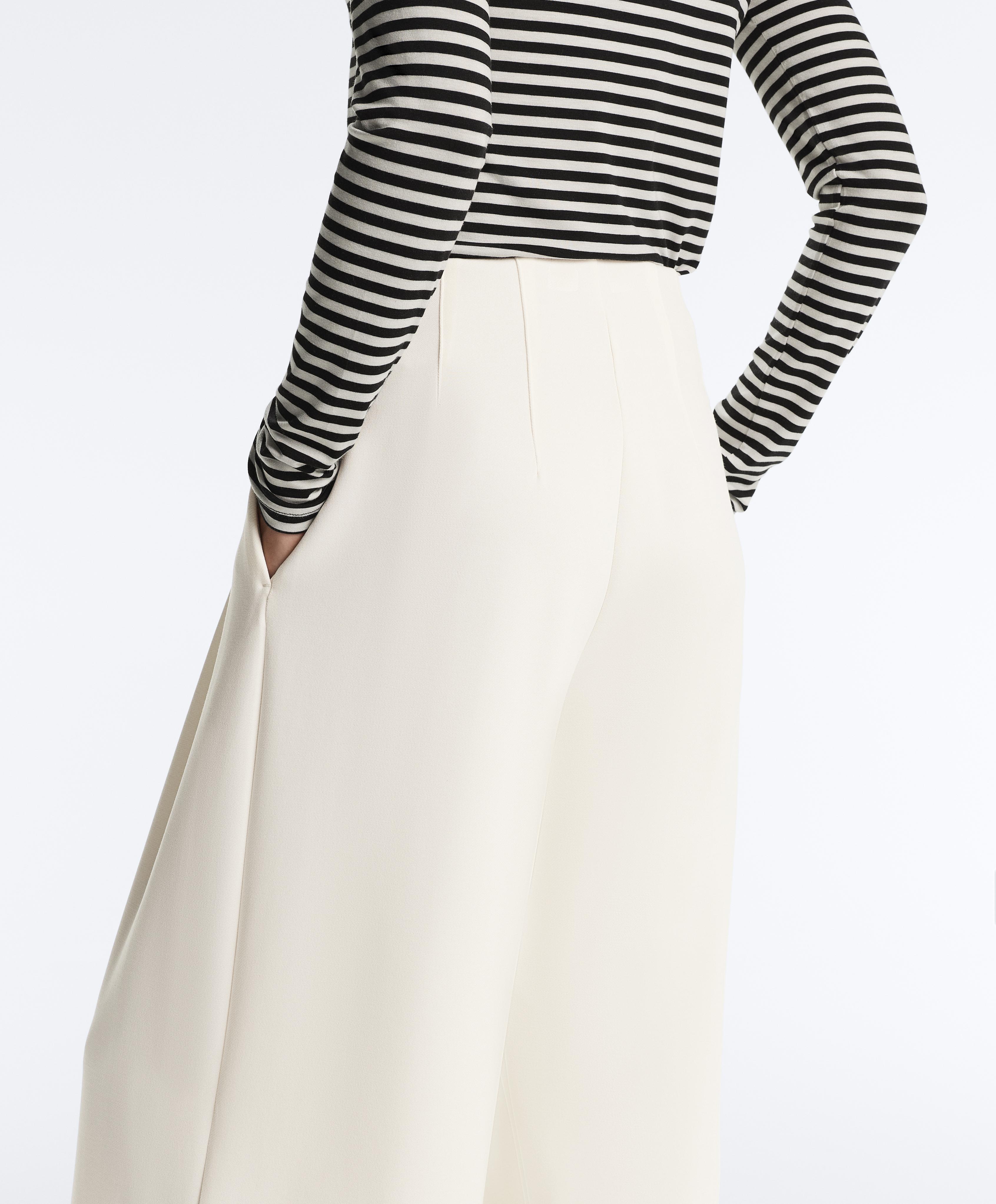 Pantalon large high rise plissé en twill Pantalon large high rise plissé en twill