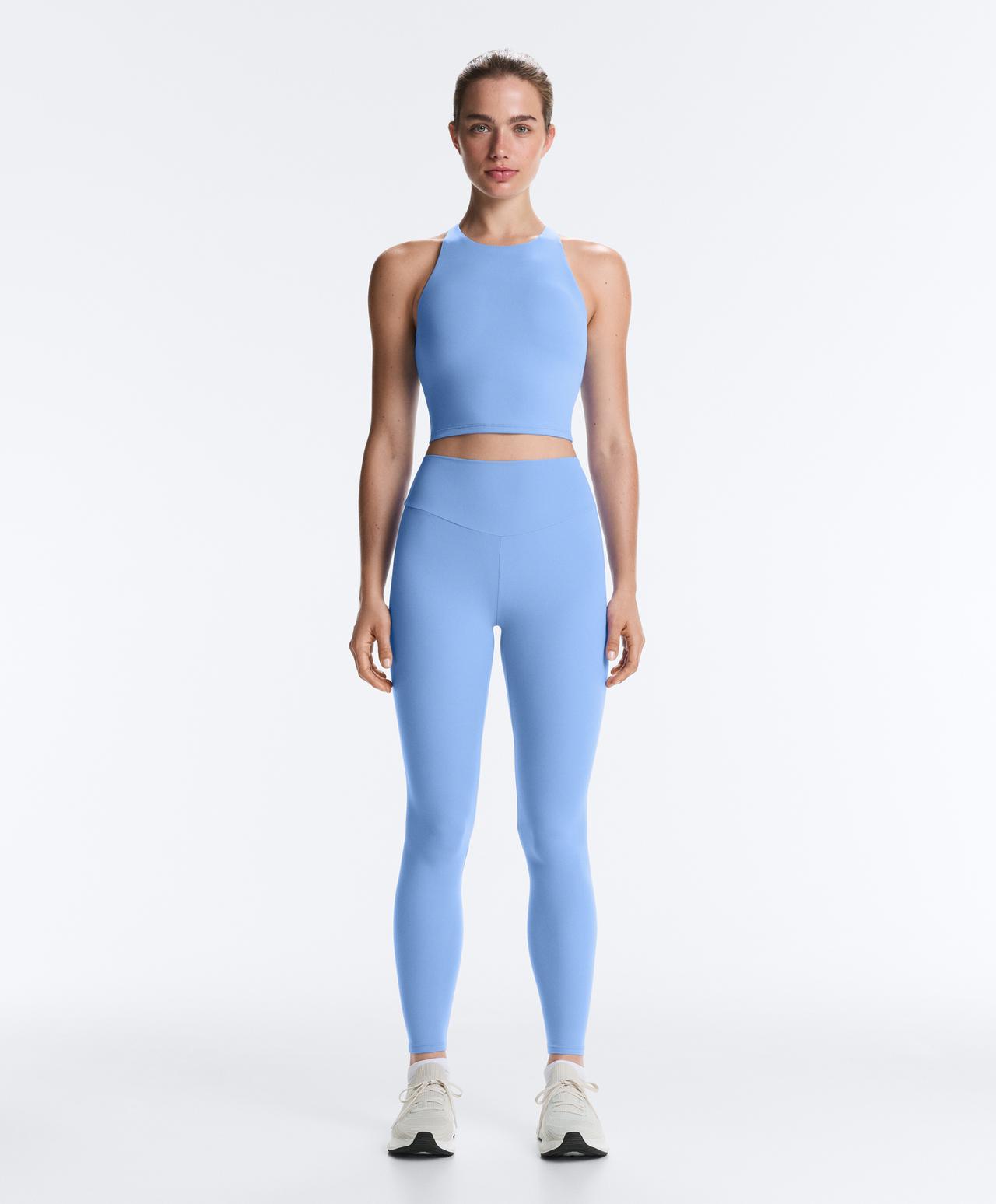 Comfortlux strap tank top with cups — PALE LAVENDER BLUE