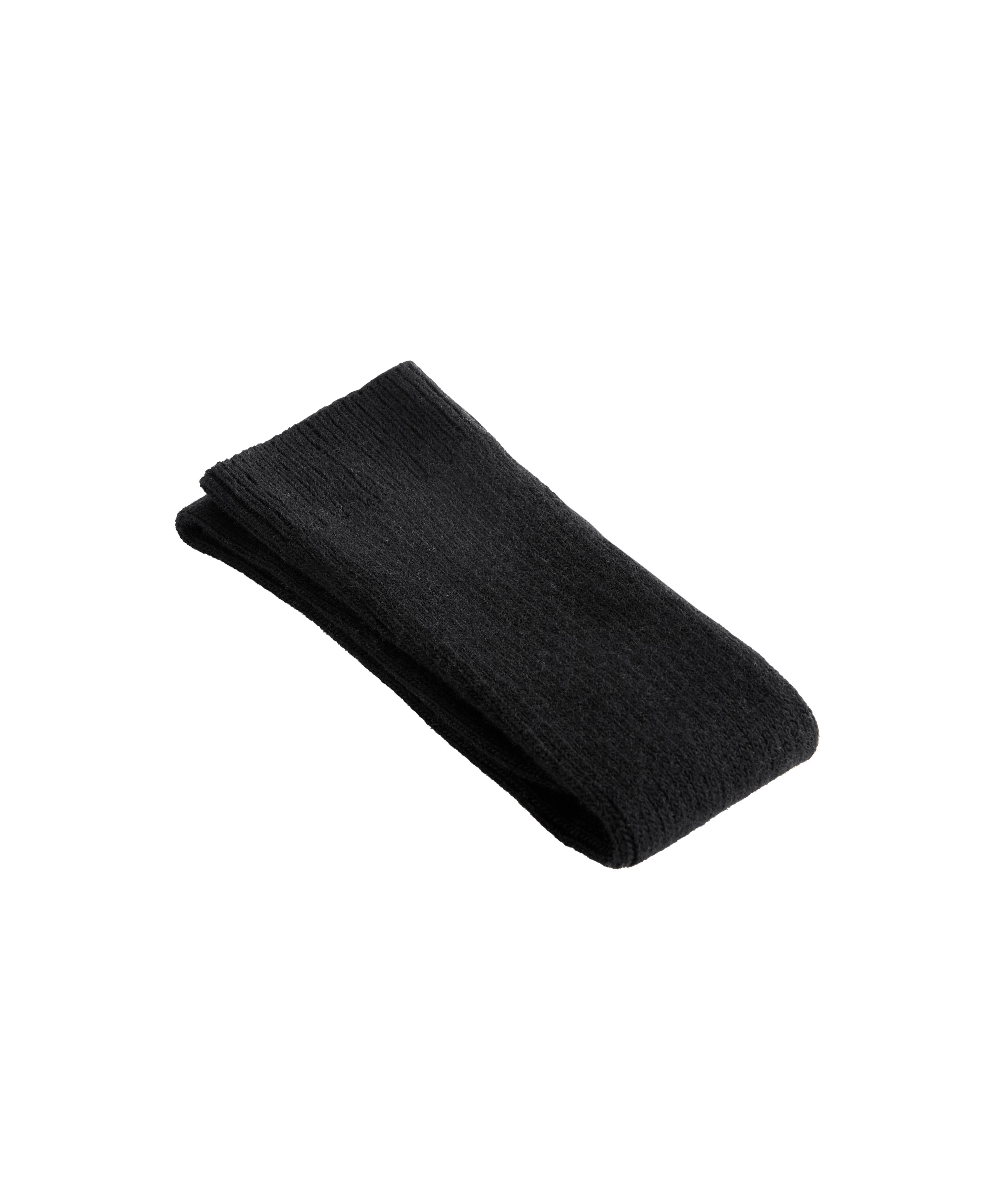 18% cashmere 13% wool long socks — BLACK