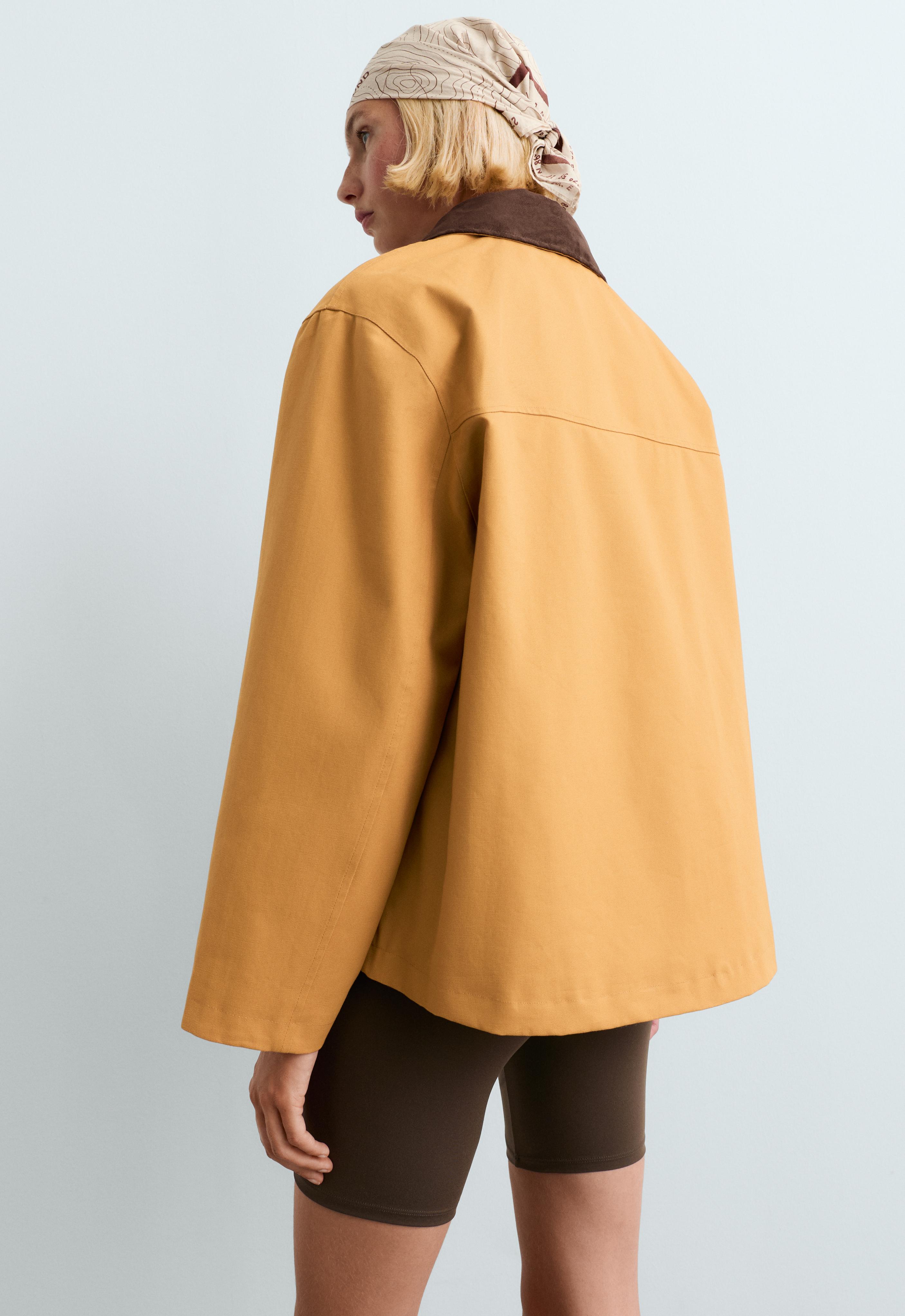 10k waterproof 100% cotton canvas jacket — MUSTARD
