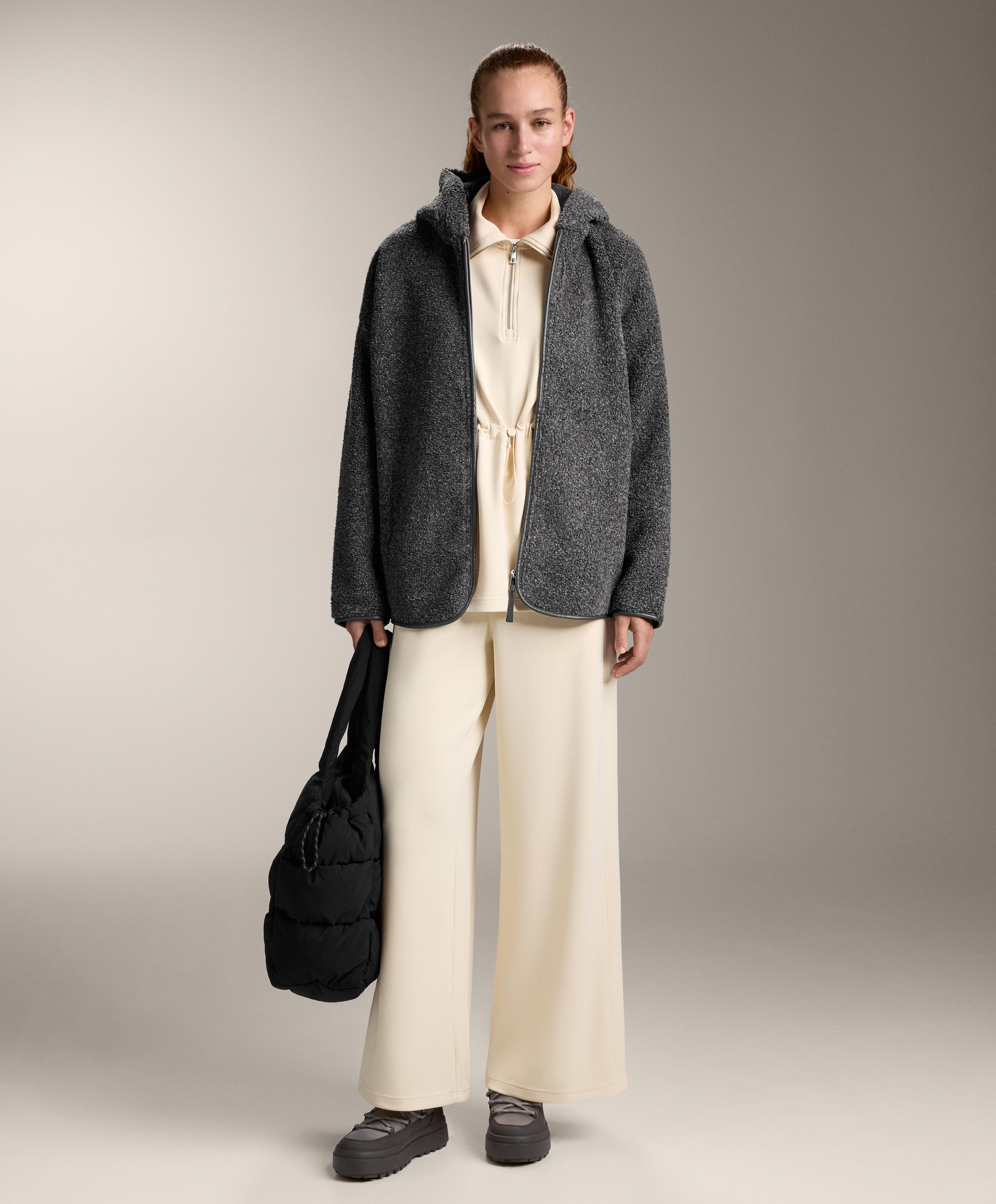 Side rib straight-leg trousers with soft-touch modal Side rib straight-leg trousers with soft-touch modal